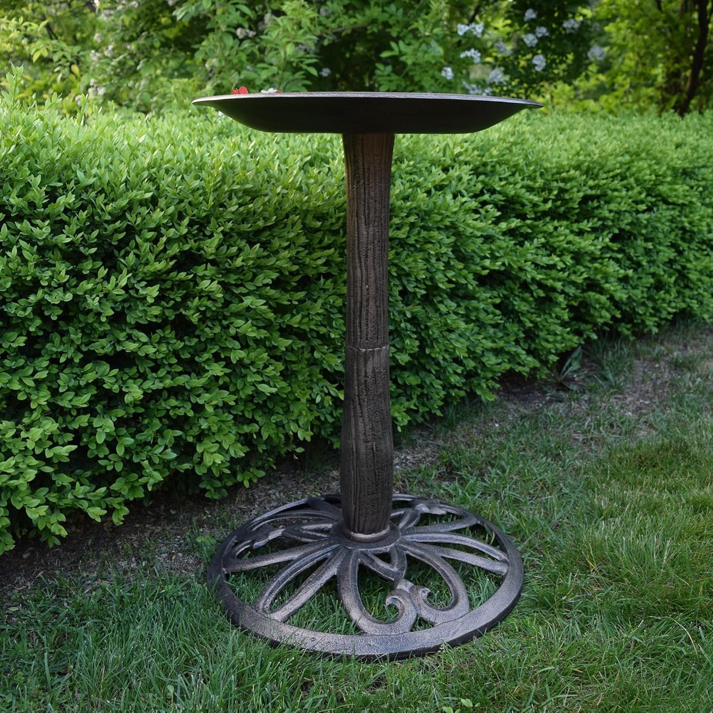 Oakland Living Upland Bird Bath, Antique Bronze, 19W x 19D x 28.4H in.