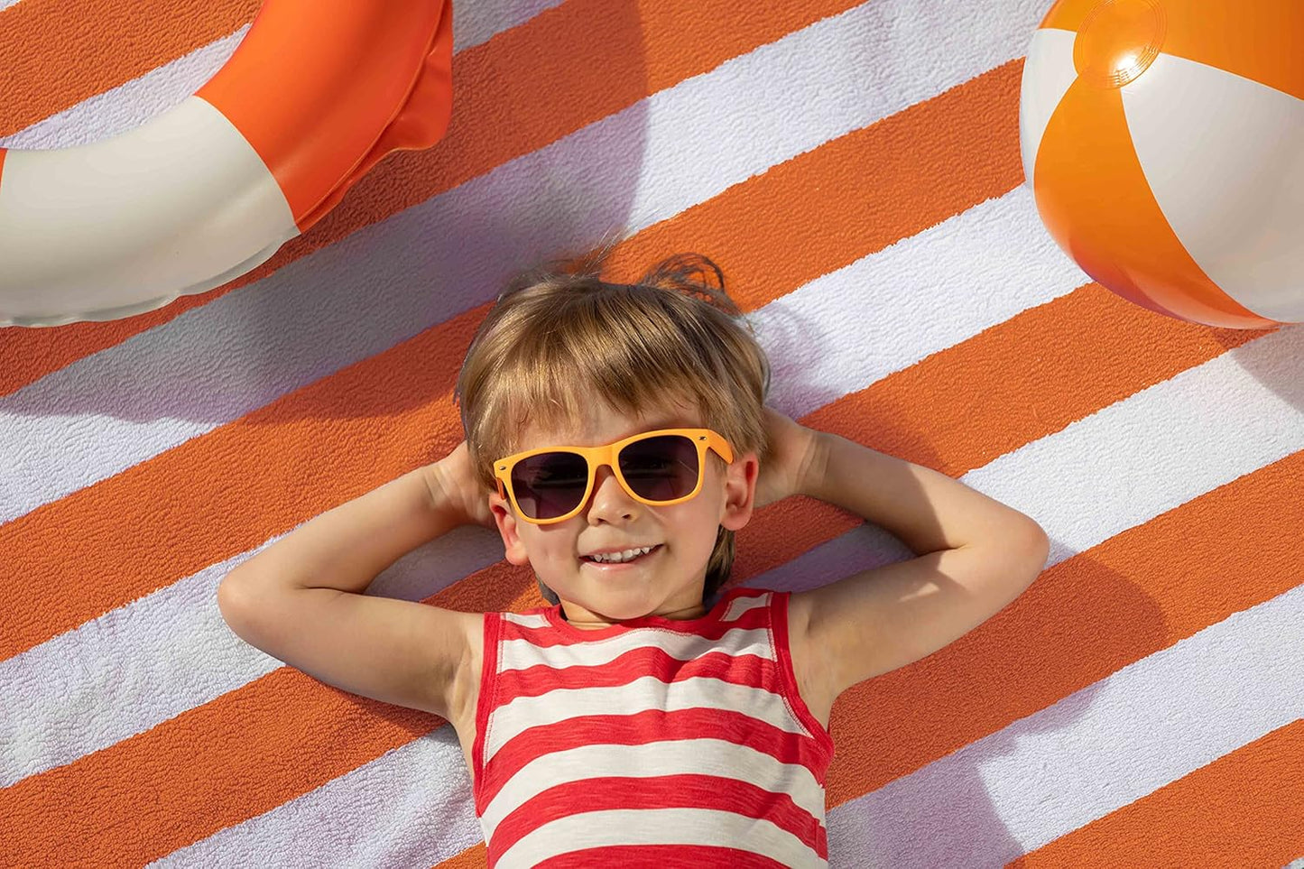Utopia Towels 4 Pack Cabana Stripe Beach Towel, 30 by 60 Inches, Oversized 100% Ringspun Cotton Pool Towels, Highly Absorbent Bath Towels for Beach