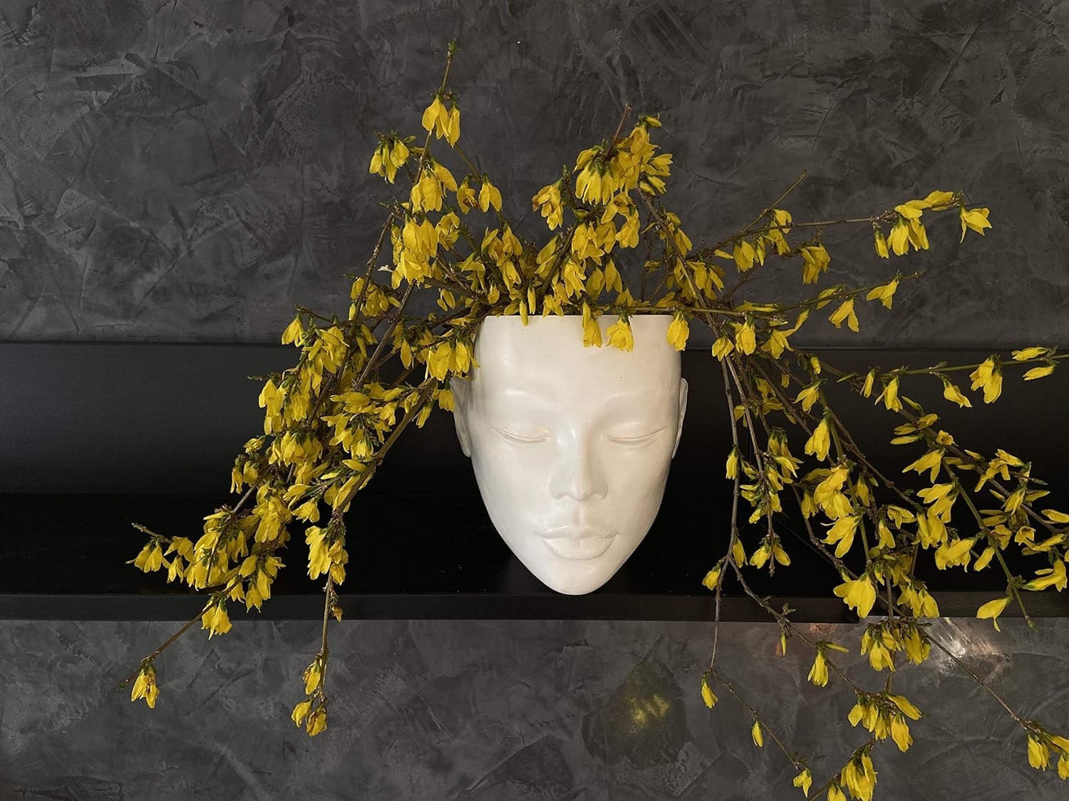Head Planter Face Wall Hanging Table Vase Female