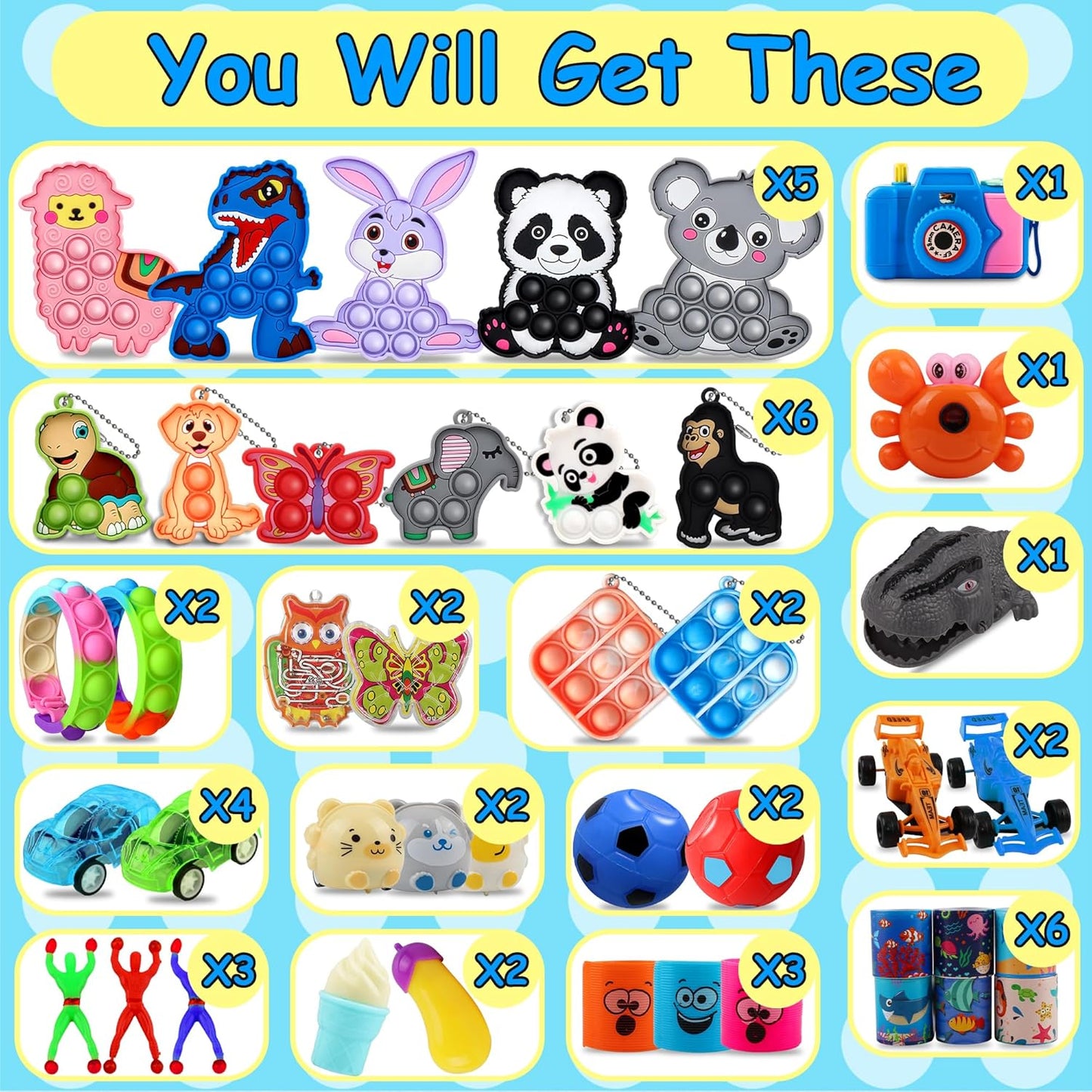 Kiss Monkey 640 PCS Prize Treasure Box Toys for Classroom, Party Favors for Kids 8-12, Fidget Toys Bulk, Goodie Bags Stuffers for Kids, Birthday Gifts, Pinata Stuffers, Carnival Prizes