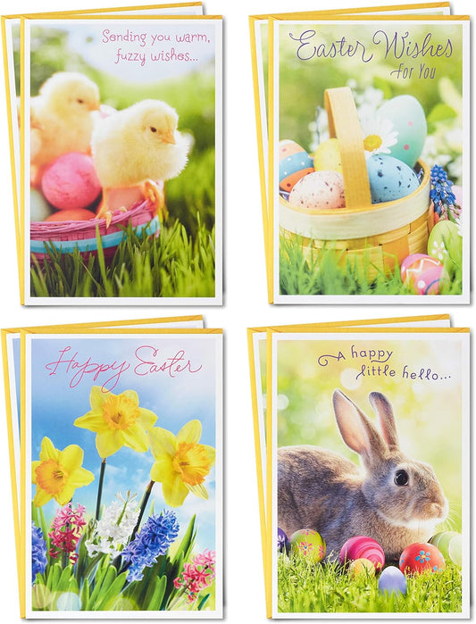Hallmark Easter Cards Assortment, Fuzzy Wishes (8 Cards with Envelopes)