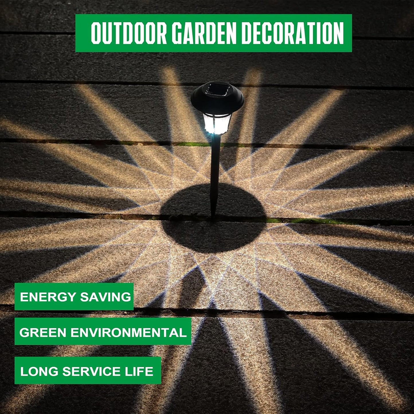 MAGGIFT 12 Pack Solar Pathway Lights Outdoor Solar Garden Lights for P