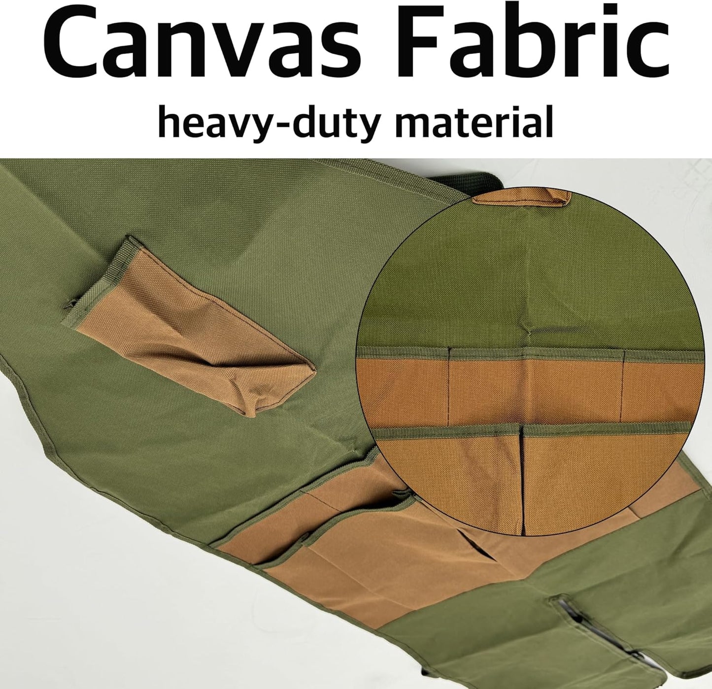 Heavy-Duty Waterproof Gardening Apron Long Apron with Tool Pockets, Adjustable Full-Length Workwear for Outdoor Plant Care, Landscaping, and Leg Protectio