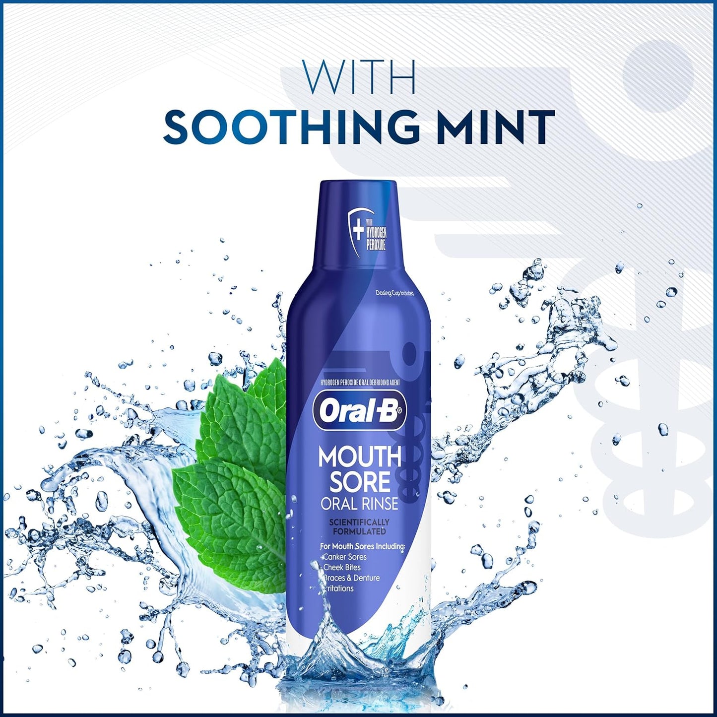 Oral-B Mouth Sore Mouthwash Special Care Oral Rinse, Hydrogen Peroxide