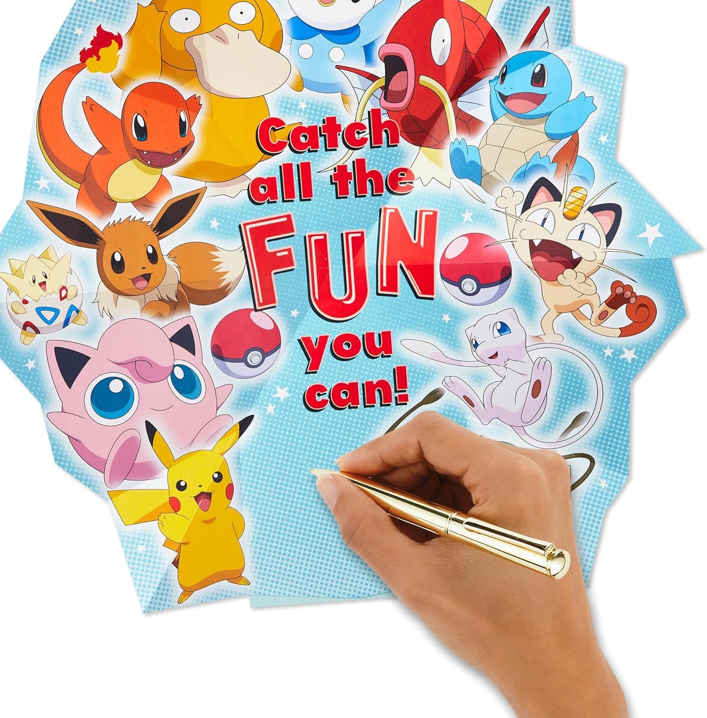 Hallmark Pokémon Pop Up Birthday Card for Kids (Pikachu, Squirtle, Cha