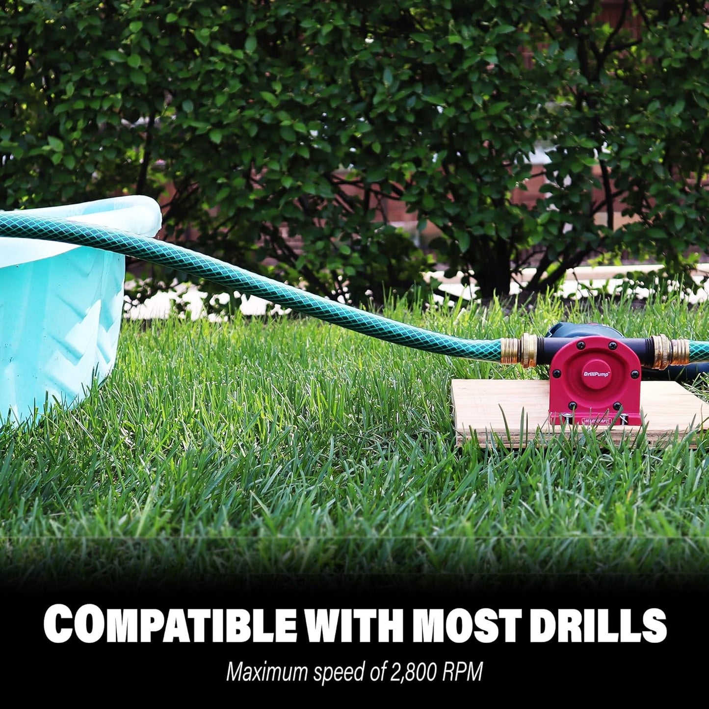 Milescraft 1314 DrillPump750 - Self Priming Water Pump Attachment for 