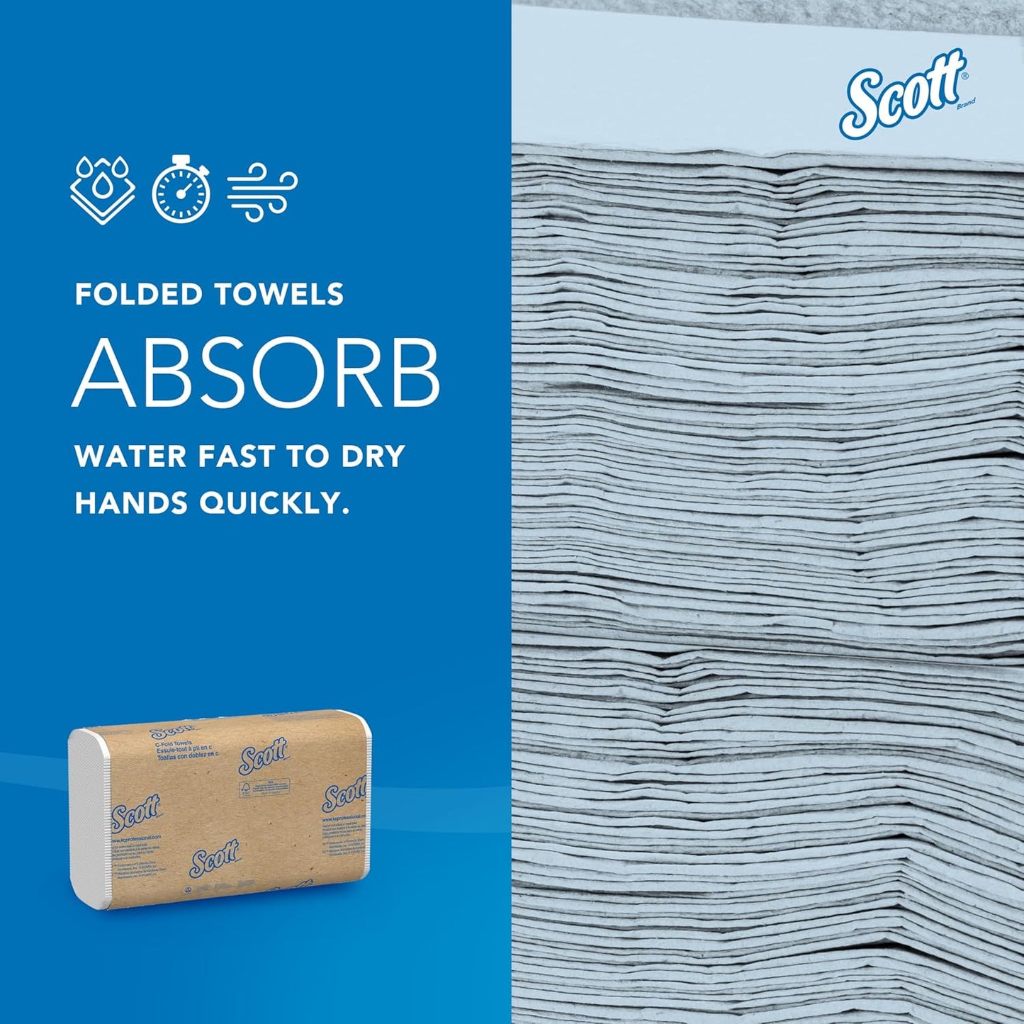 Scott Professional Essential C-Fold Folded Paper Towels, Bulk (01510),