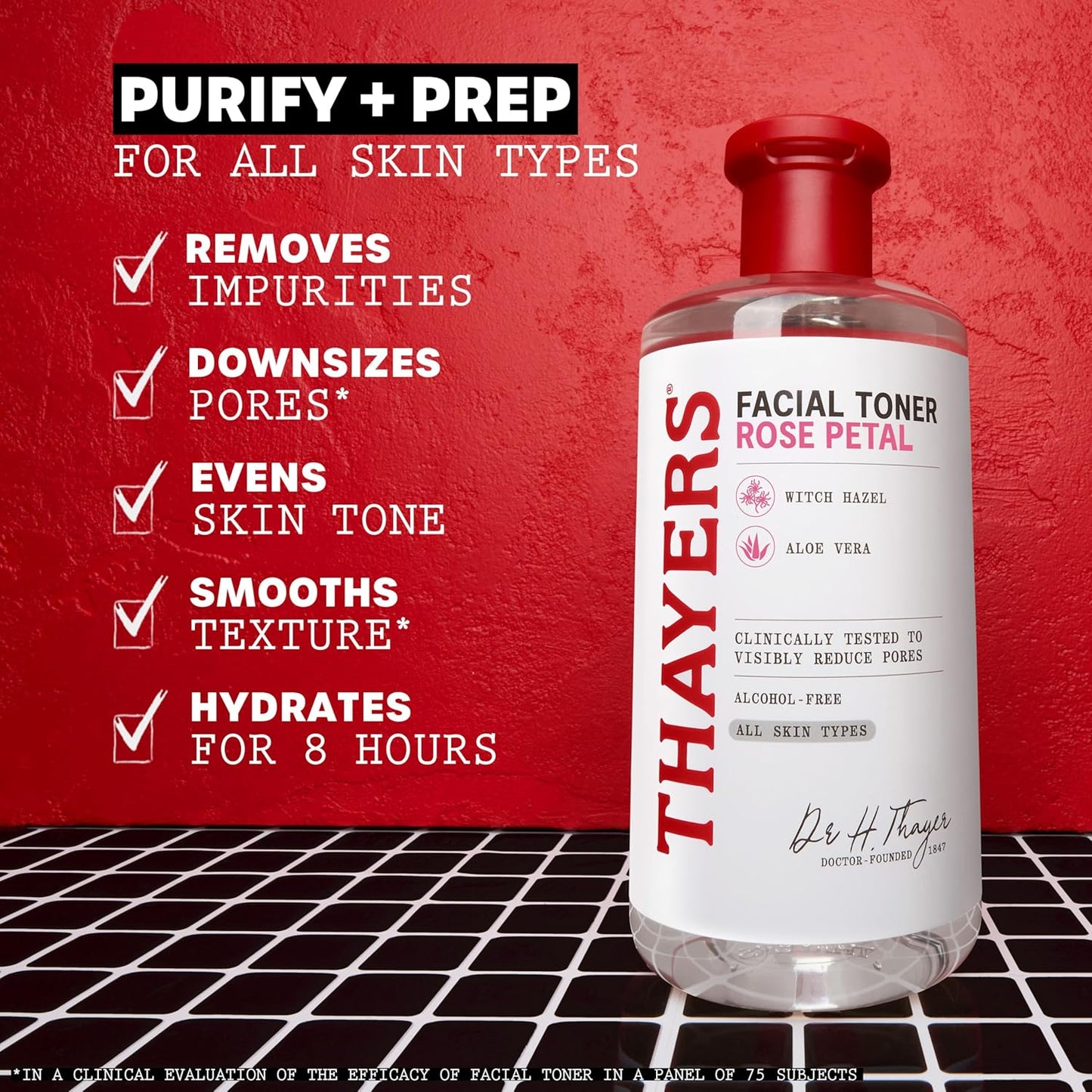 THAYERS Alcohol-Free Rose Petal Witch Hazel Facial Toner for Glowing S