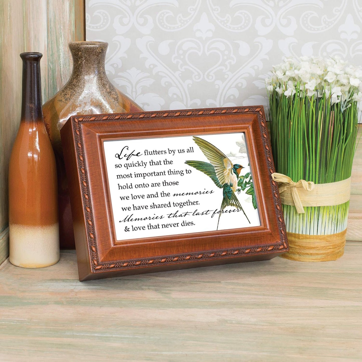 Cottage Garden Memories That Last Forever Woodgrain Rope Trim Music Bo