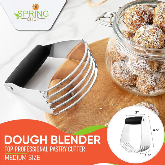 Spring Chef Dough Blender, Top Professional Pastry Cutter with Heavy D