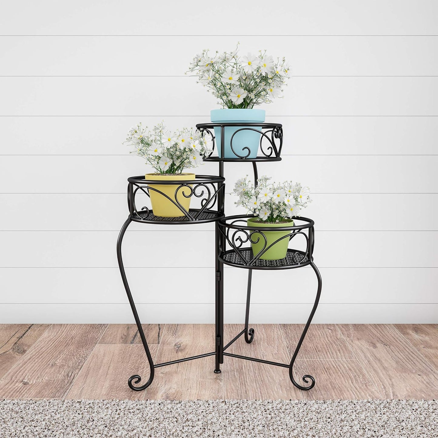 Pure Garden Tricycle Plant Stand 2-Tiered Indoor or Outdoor Decorative