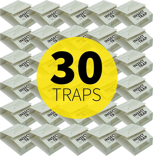 S&T INC. Insect Traps, 30 Count, Glue Traps for Brown Recluse, Hobo Sp