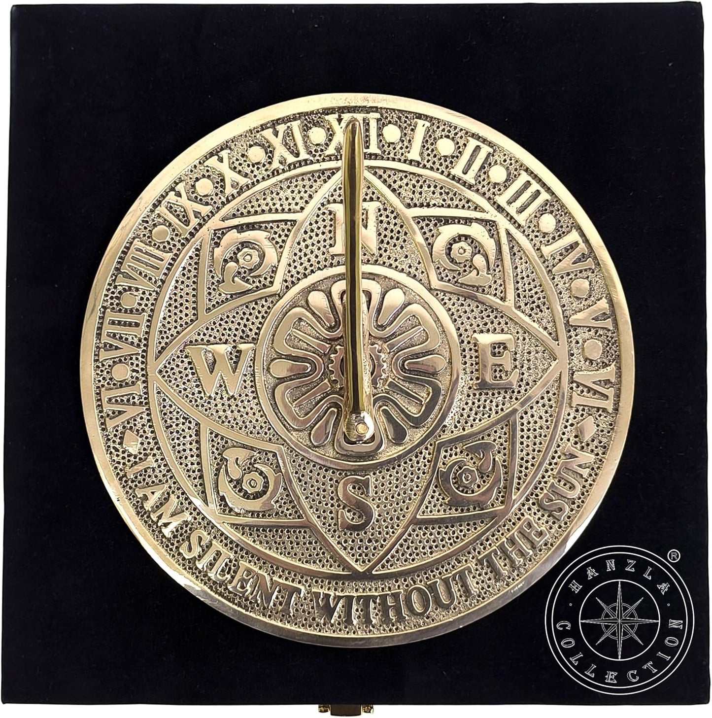 Solid Brass Sundial Clock for Garden Yard Outdoor | Handmade Shiny Bra