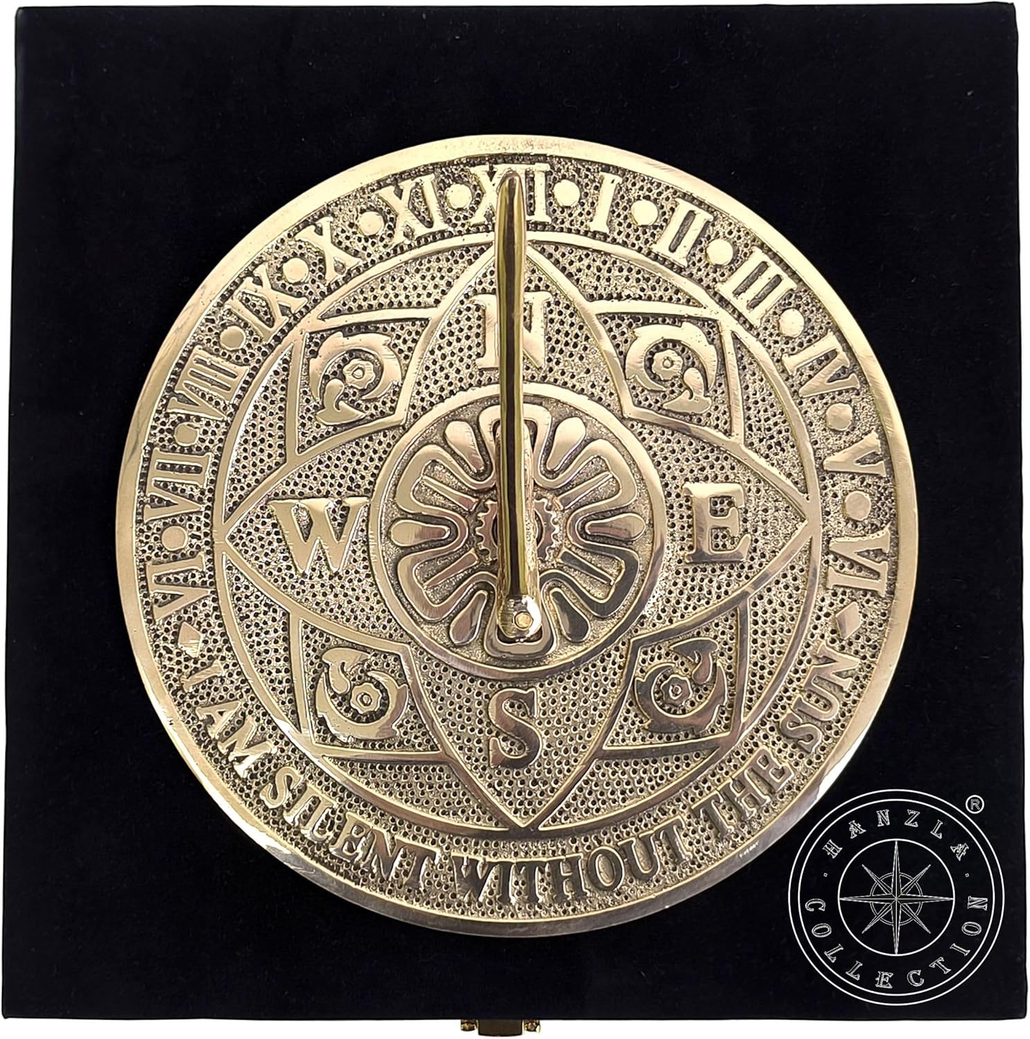 Solid Brass Sundial Clock for Garden Yard Outdoor | Handmade Shiny Bra