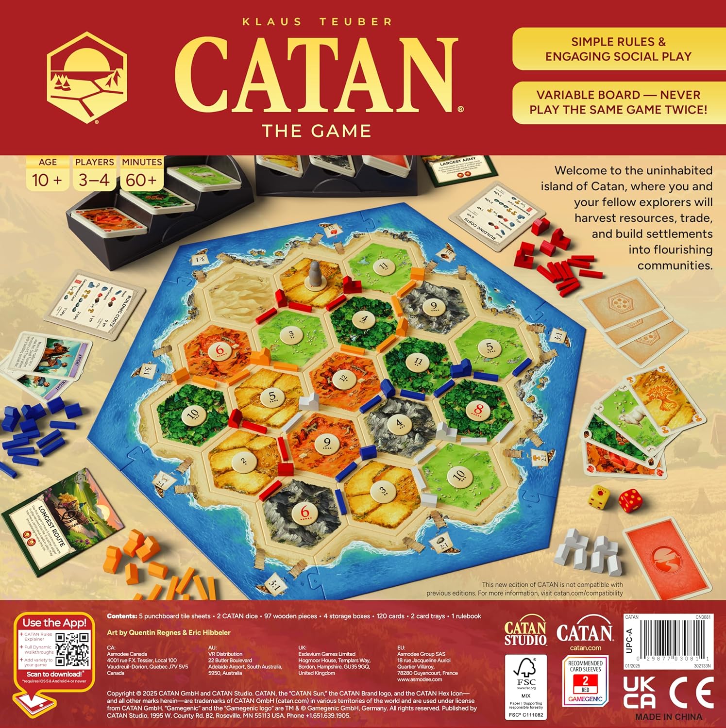CATAN Board Game (6th Edition) Trade, Build & Settle in the Classic St