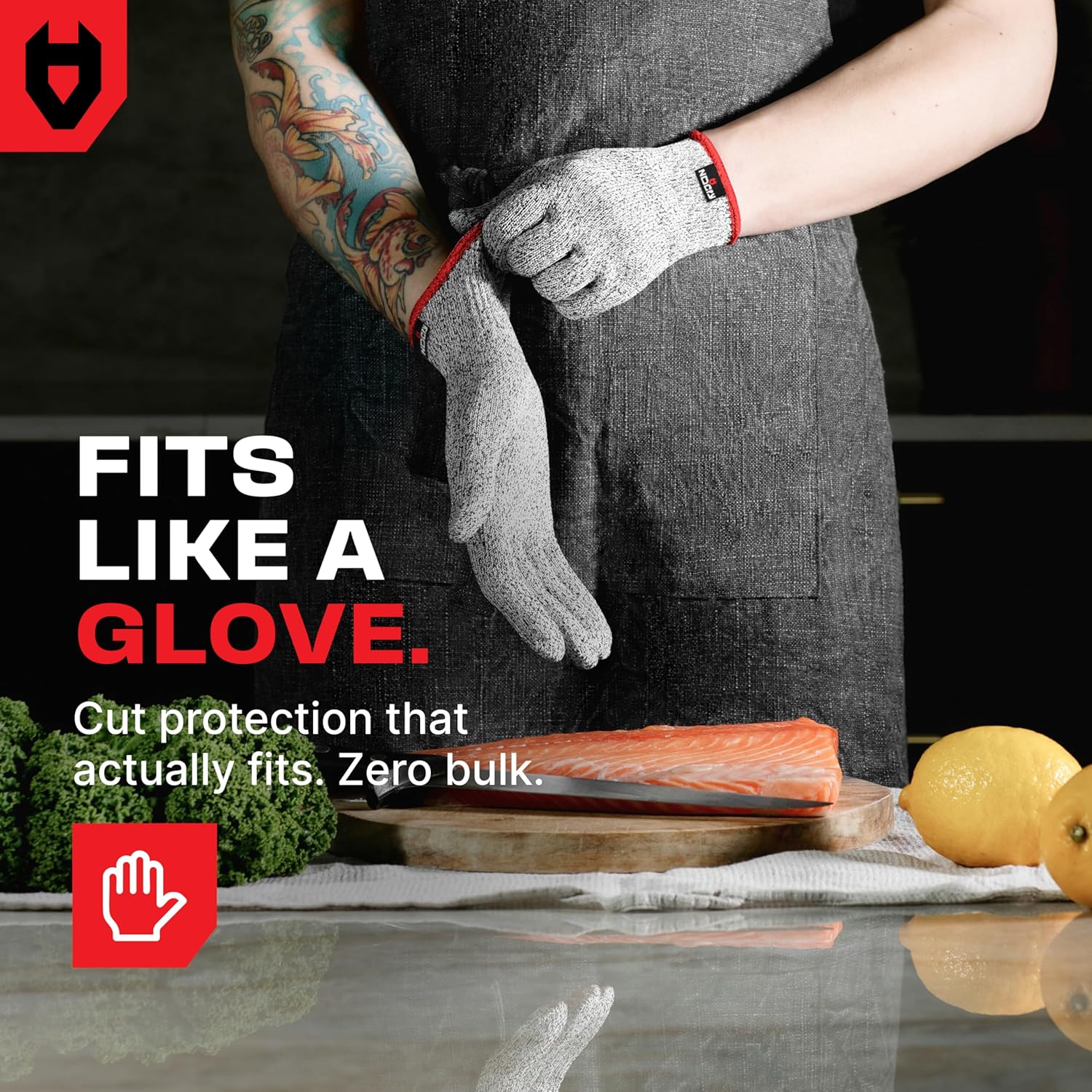 NoCry Premium Cut Resistant Gloves Food Grade — 100% Food Safe — Level