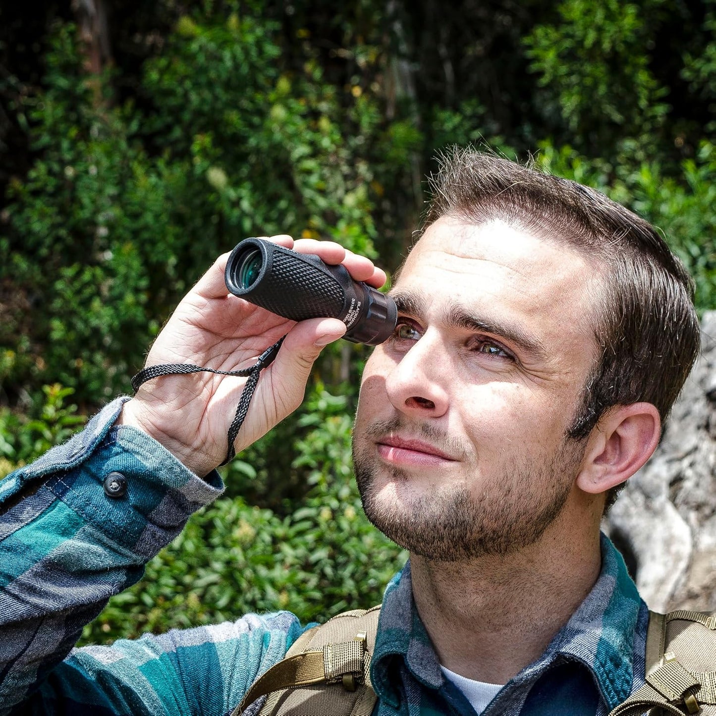 Barska Blackhawk Waterproof Monocular – Compact, Fogproof, Multi-Coated Optics, Slip-Resistant Grip for Birding, Hiking, Sports, Concerts & Outdoor Use