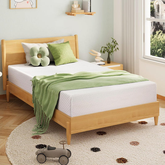 EGOHOME 8 Inch Twin Mattress, Memory Foam Mattress with Cooling Green 