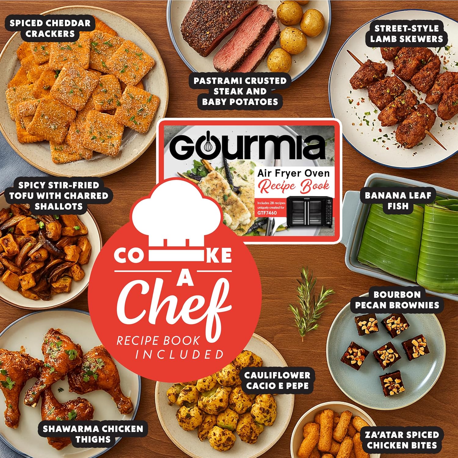 Gourmia French Door Air Fryer – 25 Qt Large Capacity Convection Oven, 