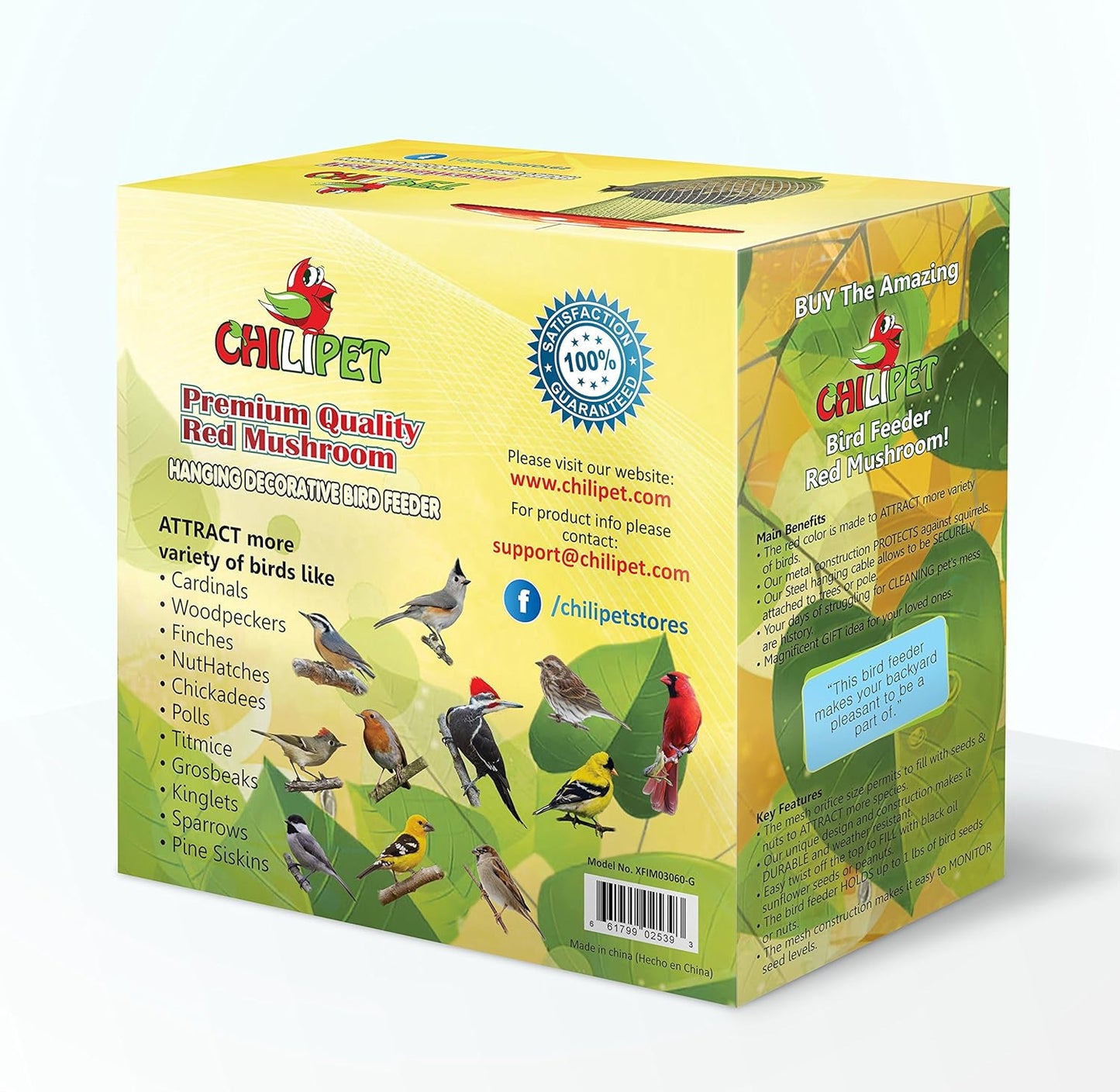 The Best Wild Bird Feeder to Attract More Wild Birds, Fill it with Sunflower Black Oil Seeds, Peanuts and Suet Pellets Easy to Install, Clean & Fill
