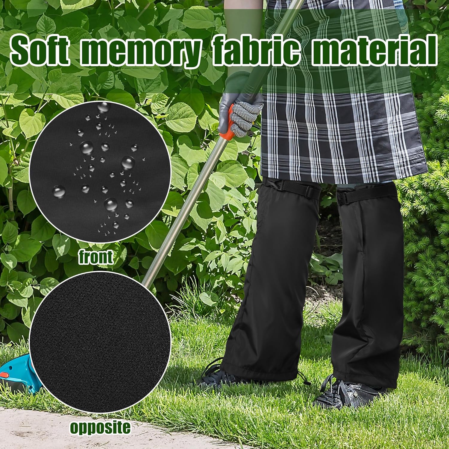 Adnee 2 PCS Garden Trimming Leg Chaps-Weed Eating Leg Protectors-Lawn 