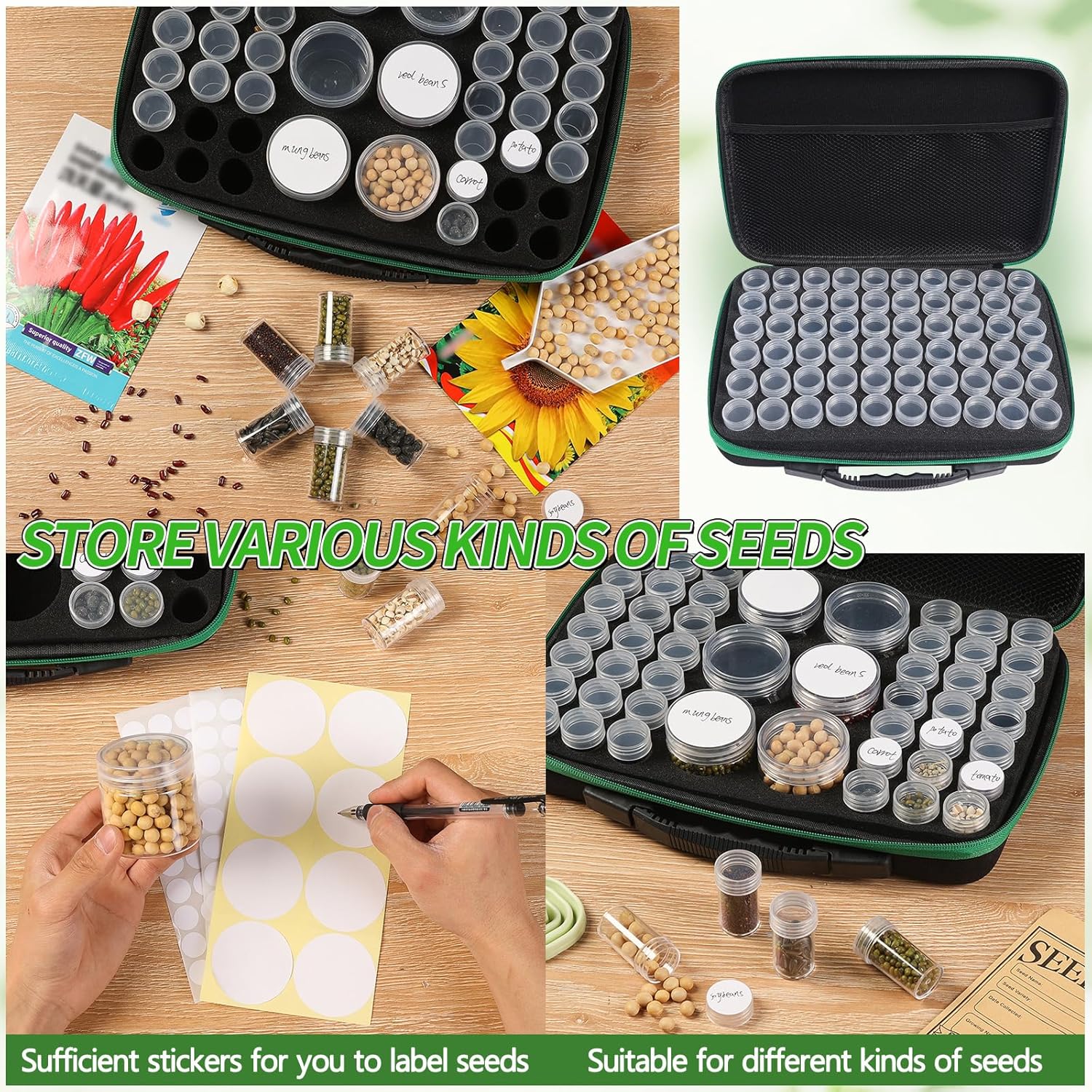 Douorgan Seed Storage Box, Portable Seed Saving Box, Sturdy Seed Organ