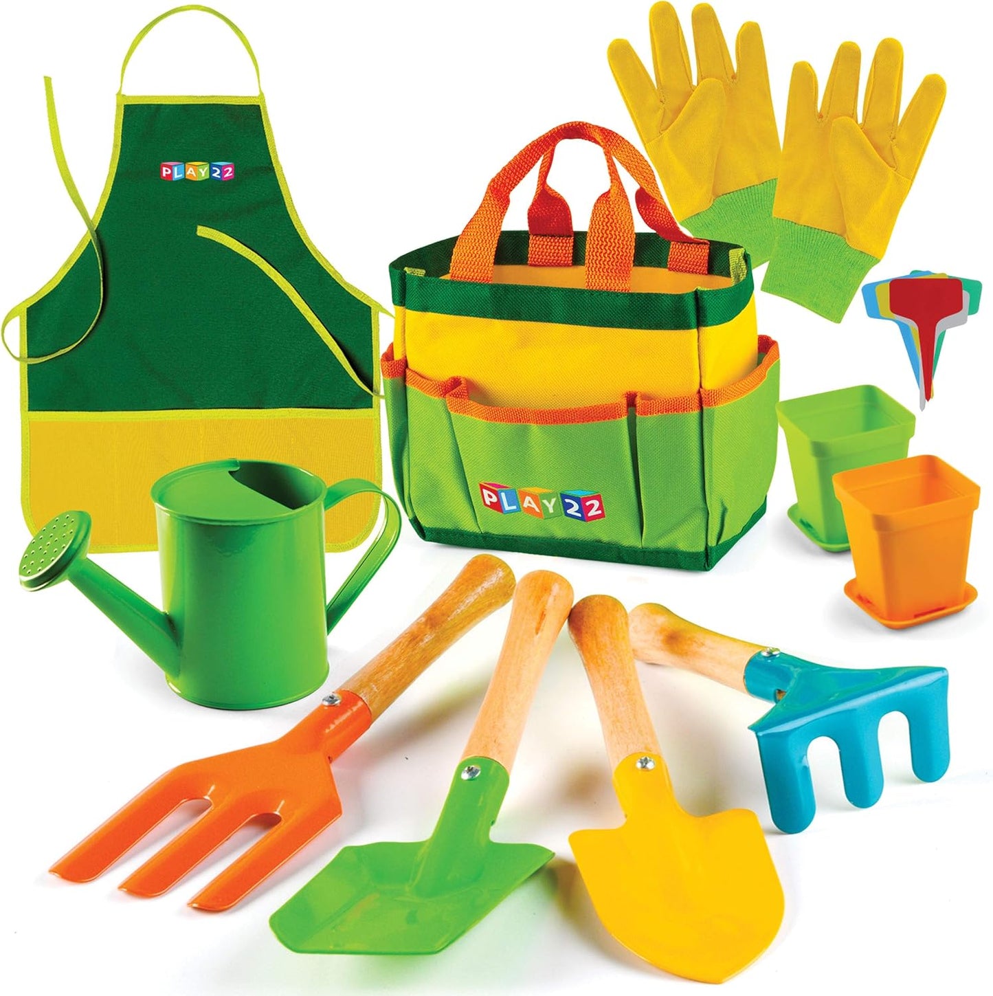 Play22 Kids Gardening Tool Set 12 PCS - Kids Gardening Tools Shovel Ra