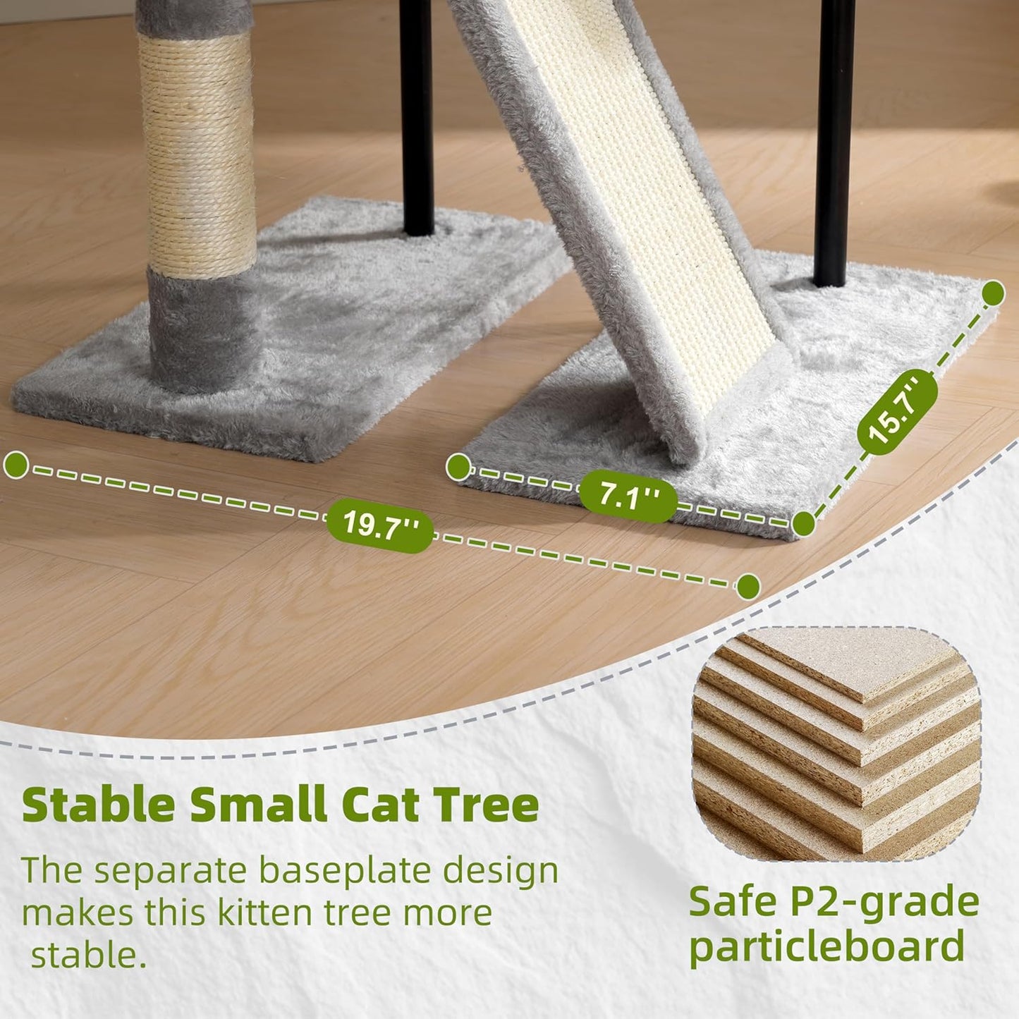 Cat Tree for Indoor Cats, Cat Tower with Scratching Post for Small Cat