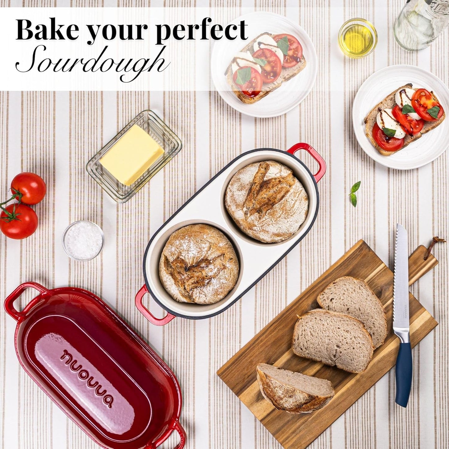 Dutch Oven For Sourdough Bread Baking – Enamelled Cast Iron Bread Loaf