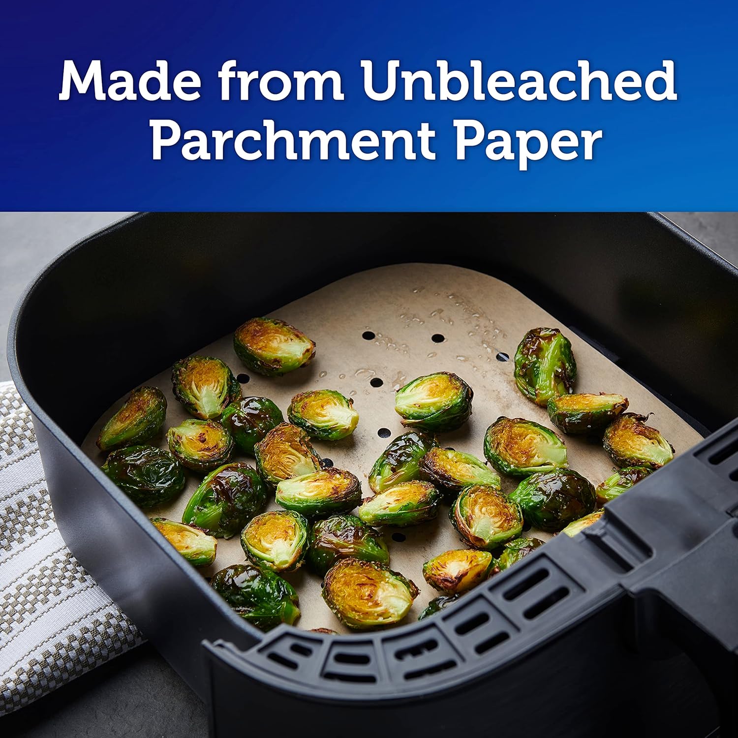 Reynolds Kitchens Air Fryer Liners Disposable, Unbleached Parchment Pa