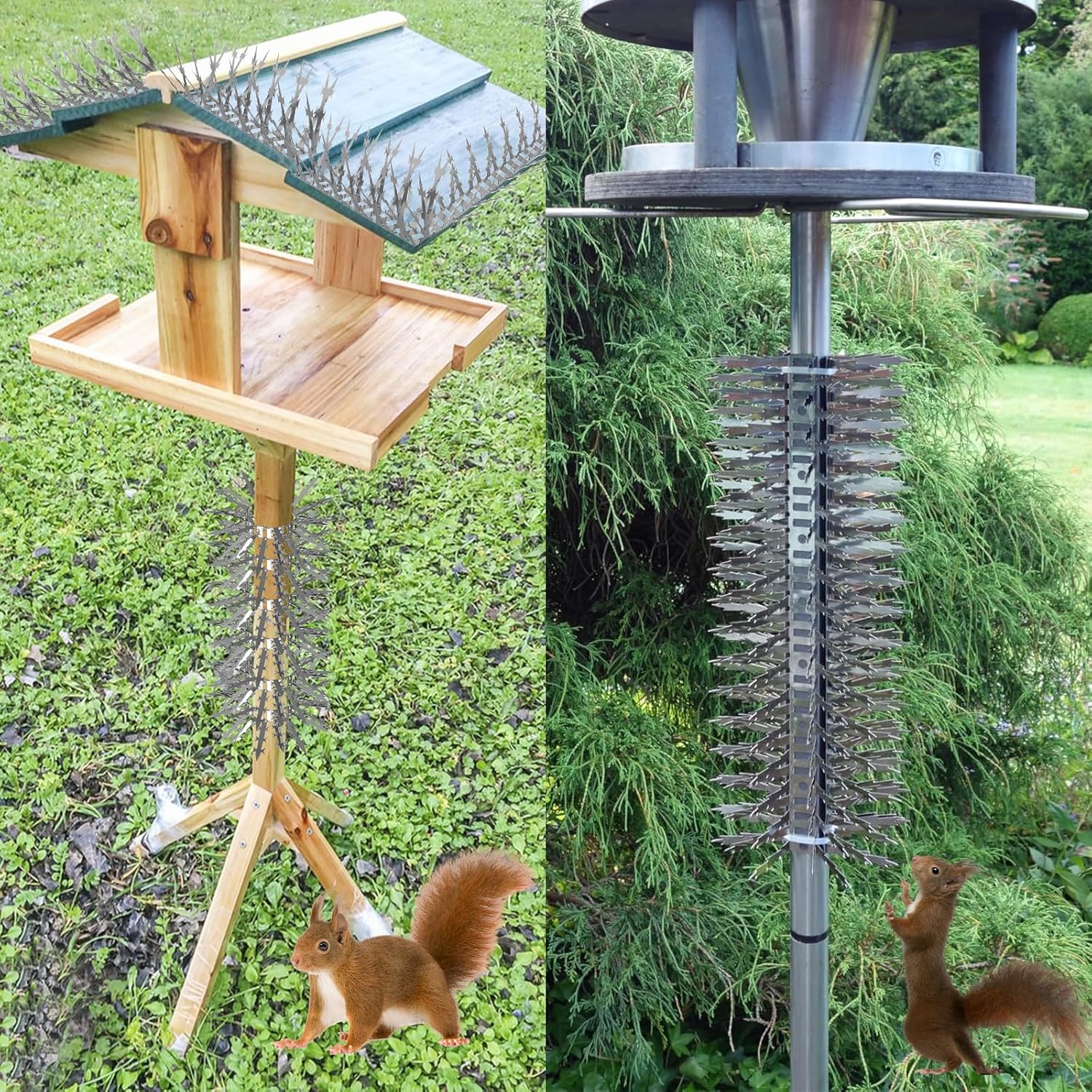 Bird Spikes Squirrel Proof Baffle for Bird Feeders, Avoid Climb Spikes
