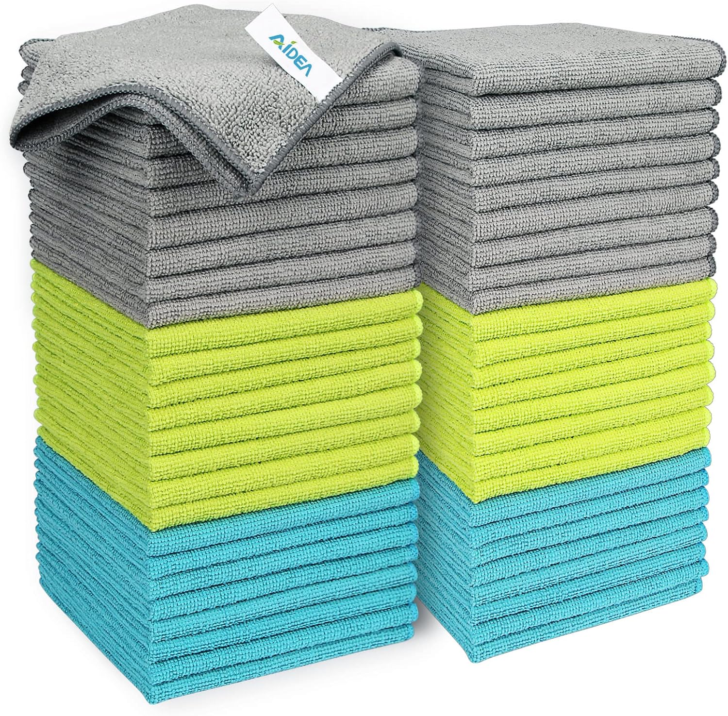 AIDEA Microfiber Cleaning Cloth-50PK, Soft Microfiber Towels for Cars,