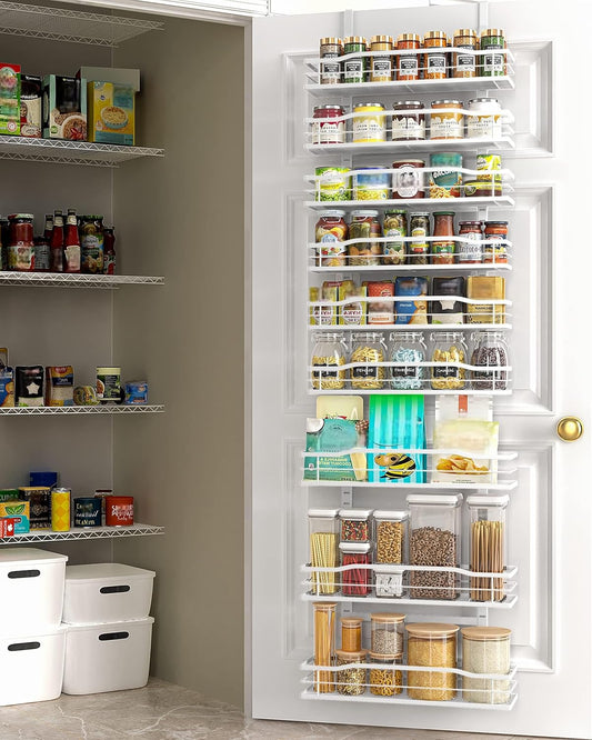 Moforoco White 9-Tier Over The Door Pantry Organizer, Pantry Organizat