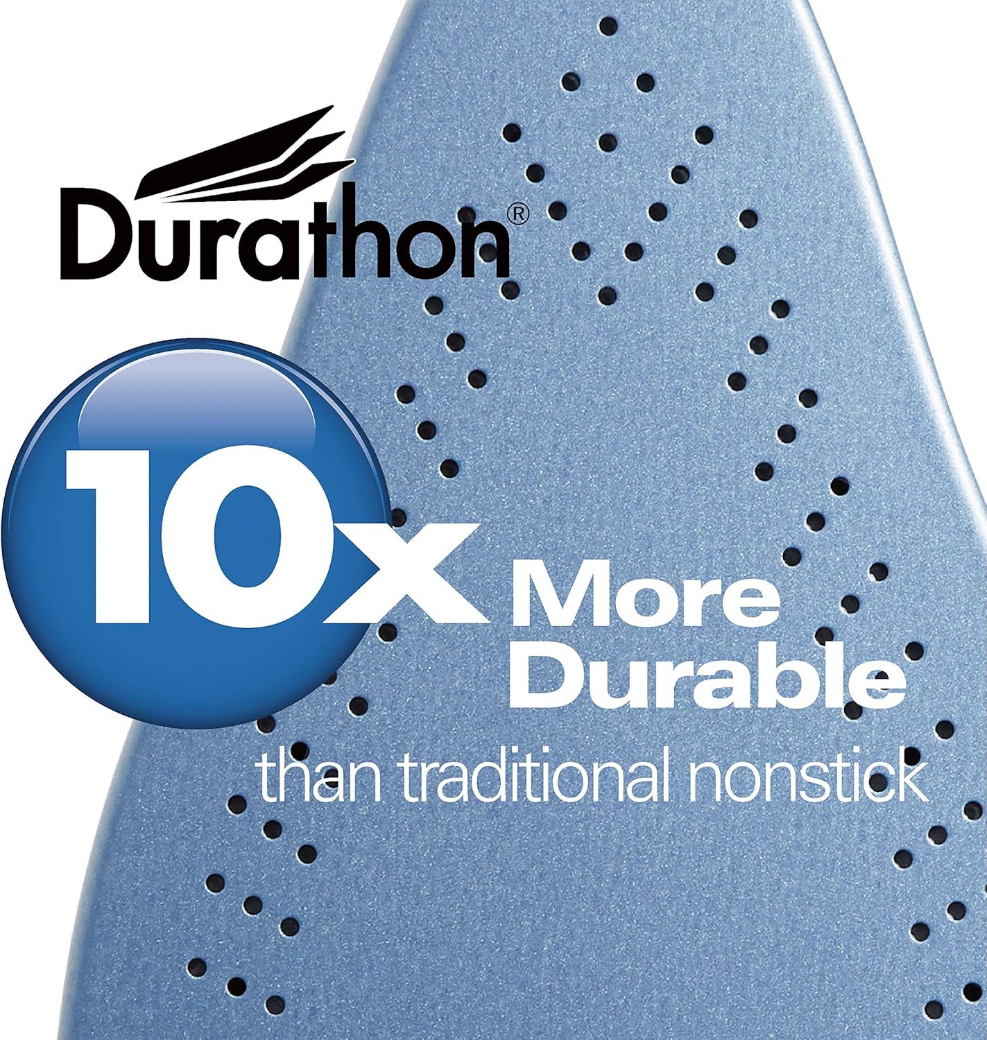 Hamilton Beach Steam Iron & Vertical Steamer for Clothes with Scratch-Resistant Durathon Soleplate, 8' Retractable Cord, 3-Way Auto Shutoff, Anti-Drip, 1500 Watts, Blue
