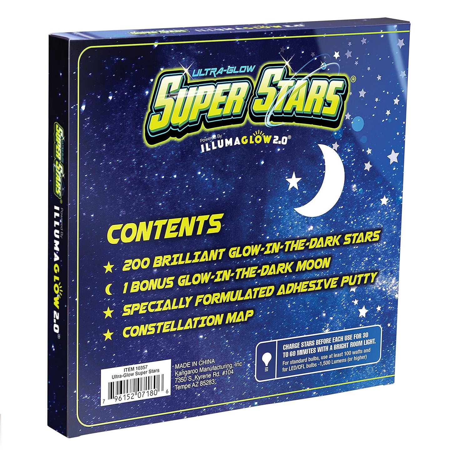 Glow in The Dark Stars - Includes Installation Material and Star map, 