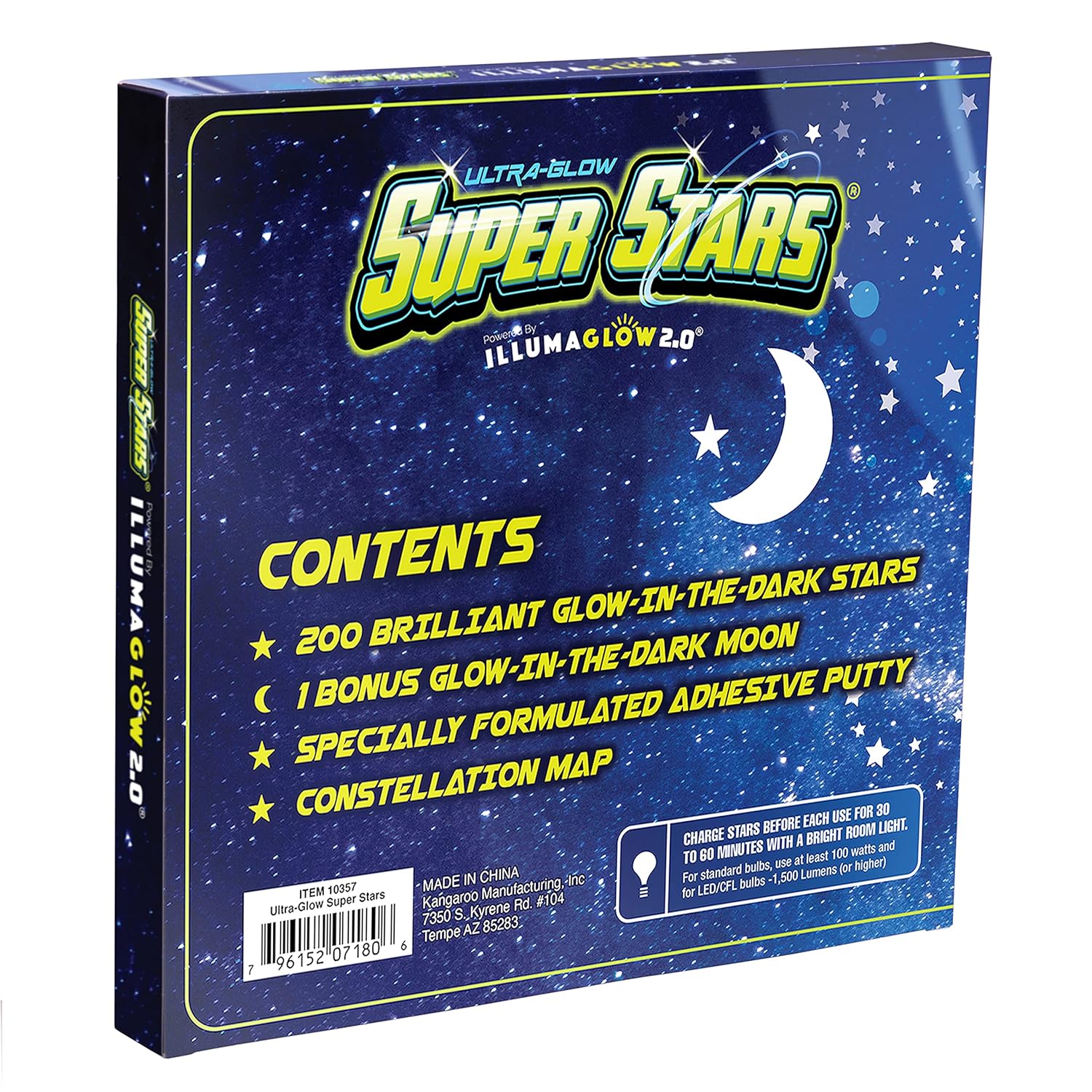 Glow in The Dark Stars - Includes Installation Material and Star map, 