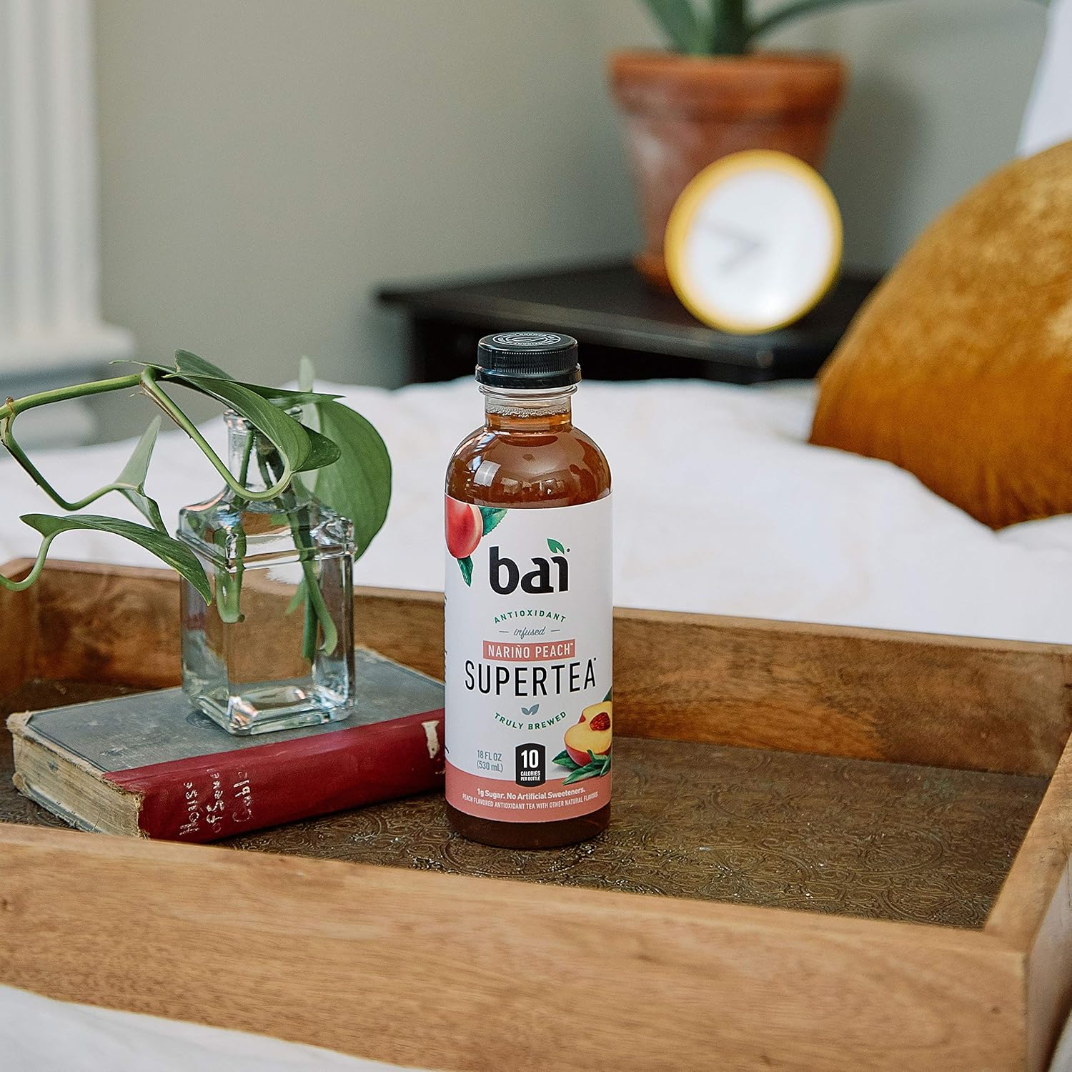 Bai Iced Tea, Narino Peach, Antioxidant Infused Supertea, Crafted with