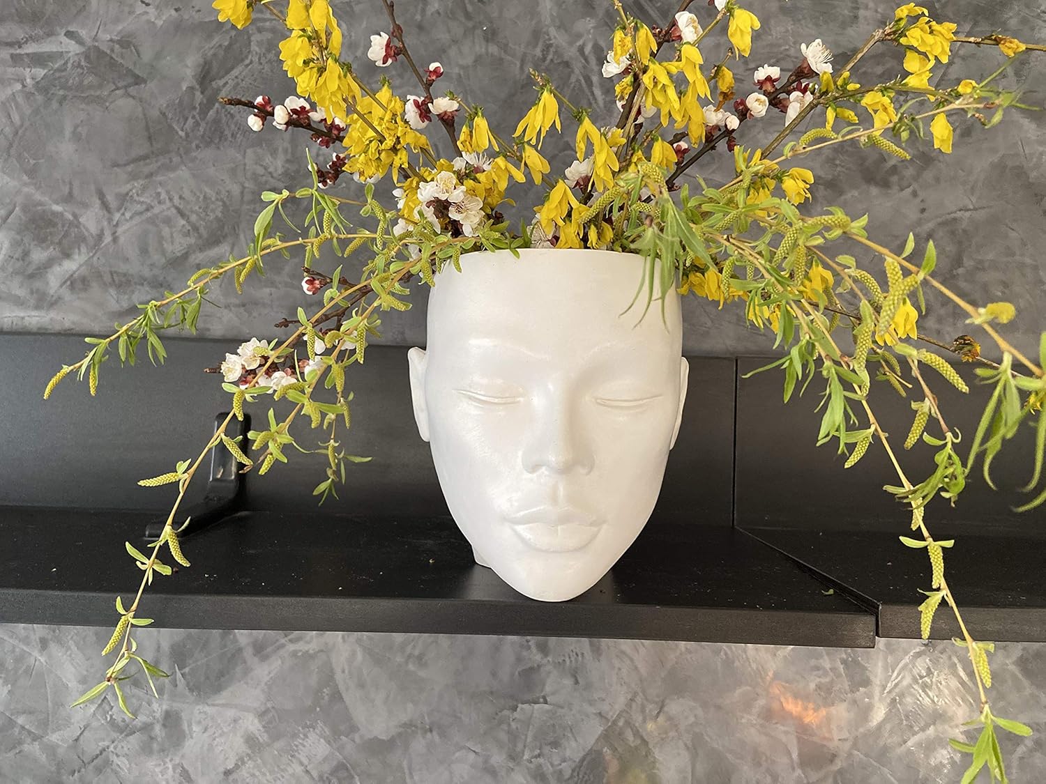 Head Planter Face Wall Hanging Table Vase Female