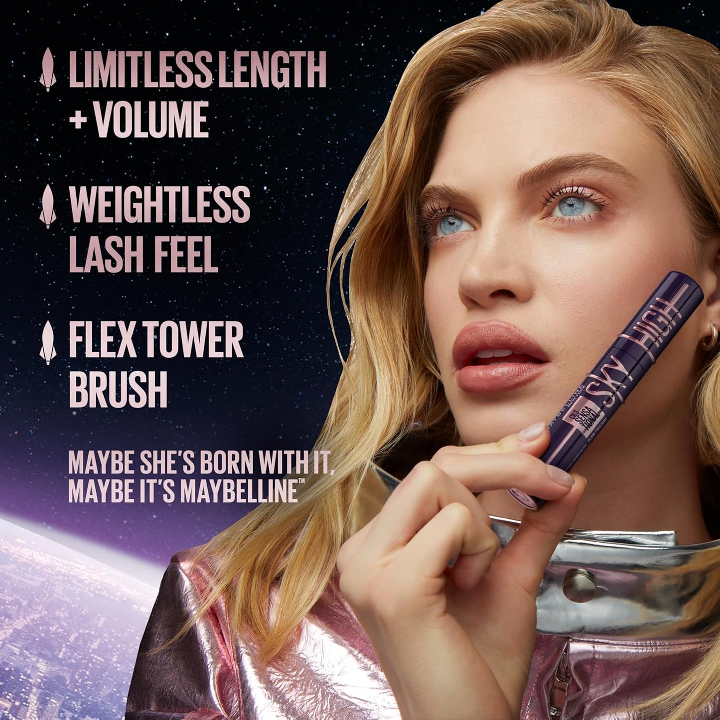 Maybelline Lash Sensational Sky High Washable Mascara Makeup, Volumizi