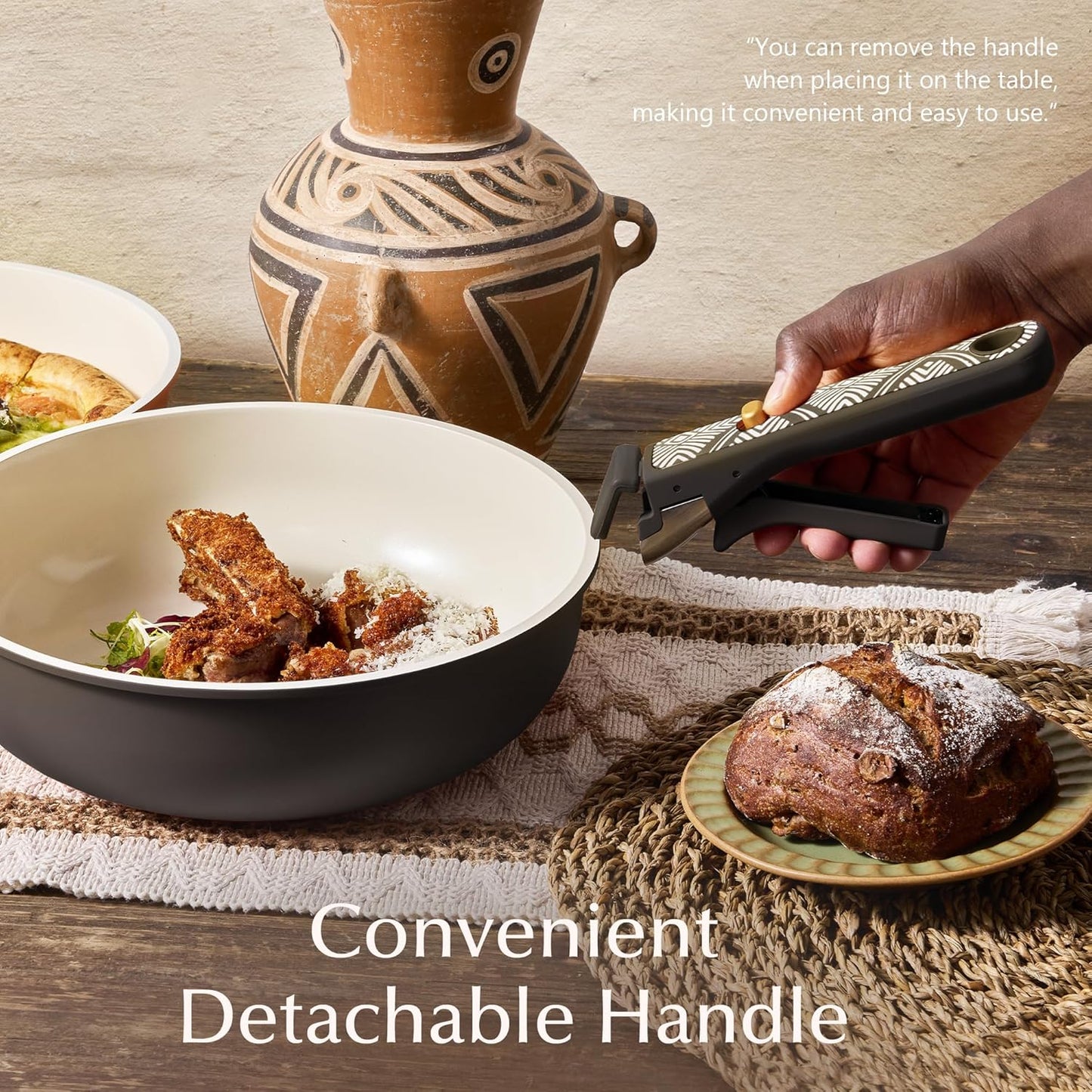 CAROTE 21-Piece Ceramic Cookware Set, Nonstick Pots and Pans Set with 