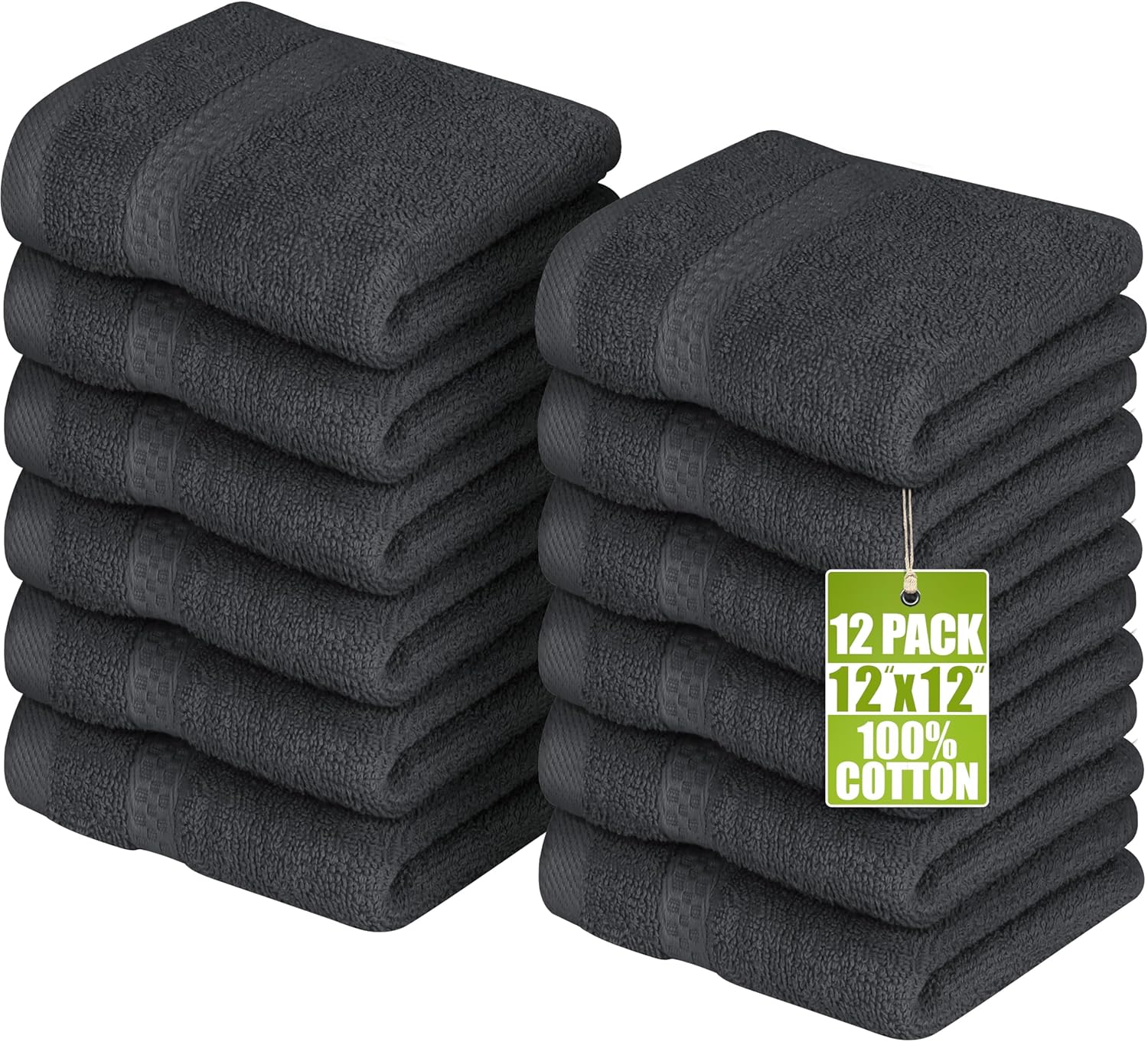 Utopia Towels 12 Pack Premium Wash Cloths Set, 12 by 12 Inches, 100% C