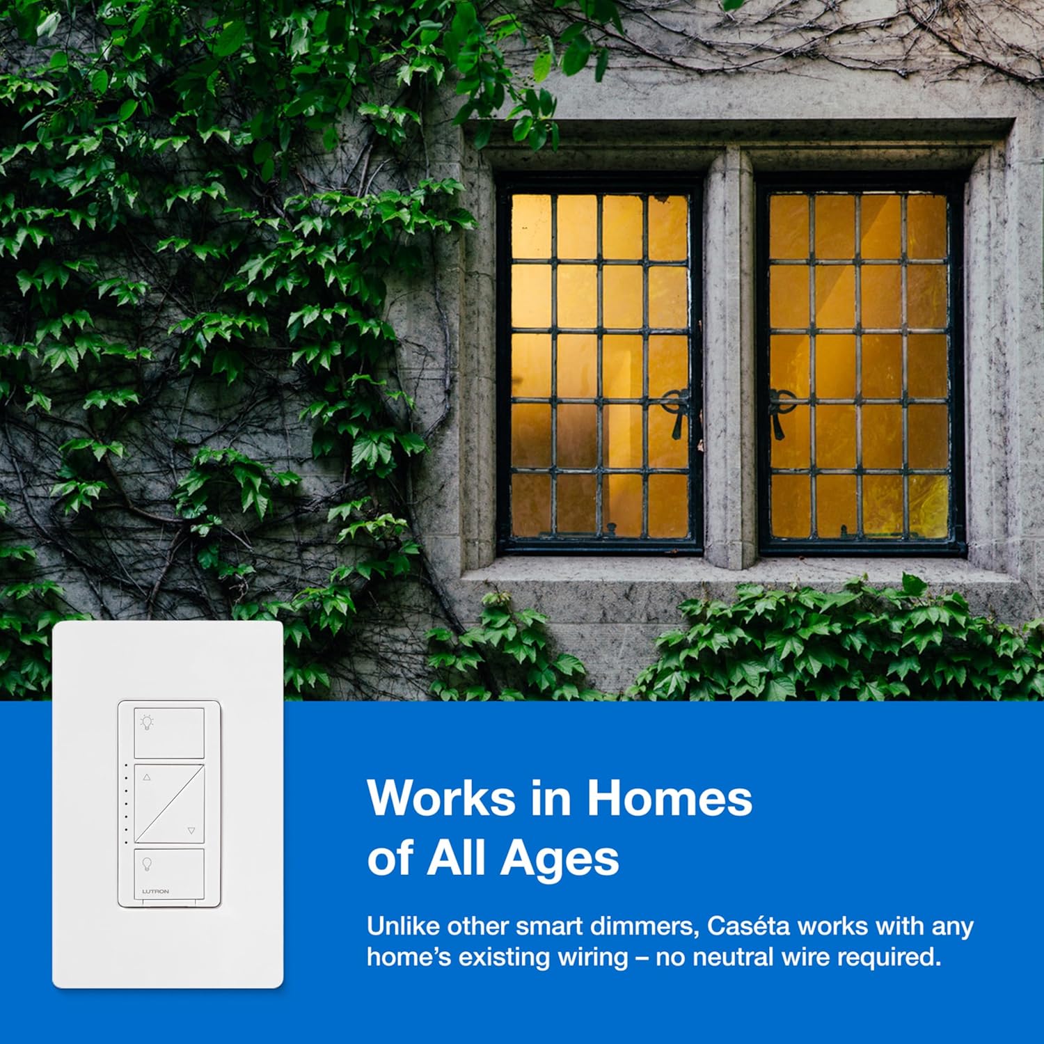 Lutron Caseta Original Smart Dimmer Switch (Lutron Smart Hub Required)