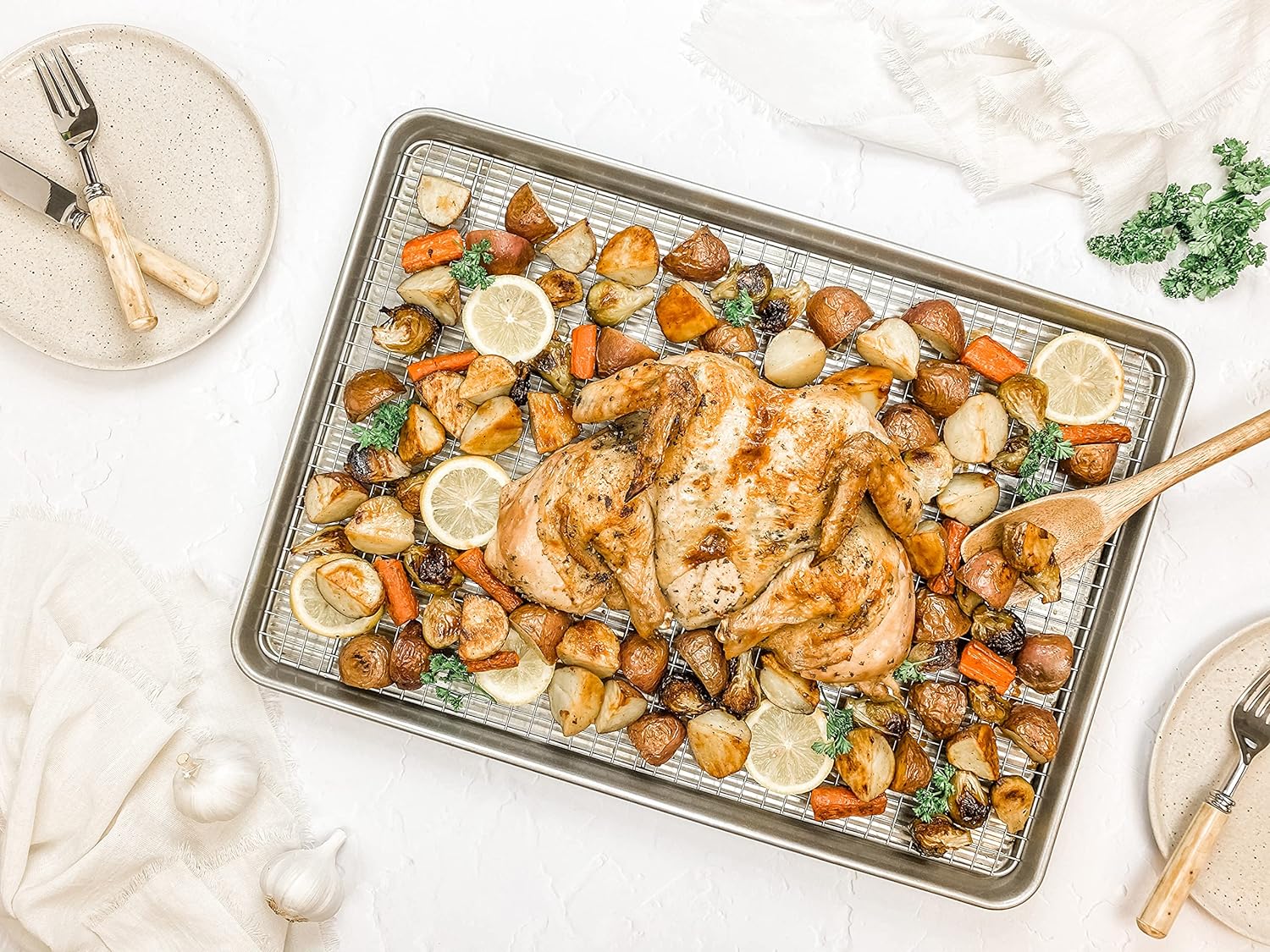 USA Pan Bakeware Half Sheet Baking Pan and Bakeable Nonstick and Cooli