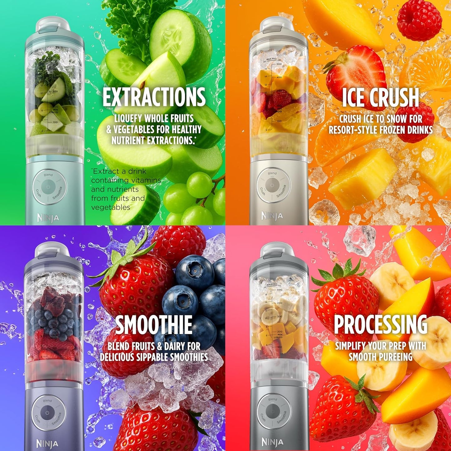Ninja Blast Max, Portable Blender + Twist & Go, Personal Smoothie, Ble