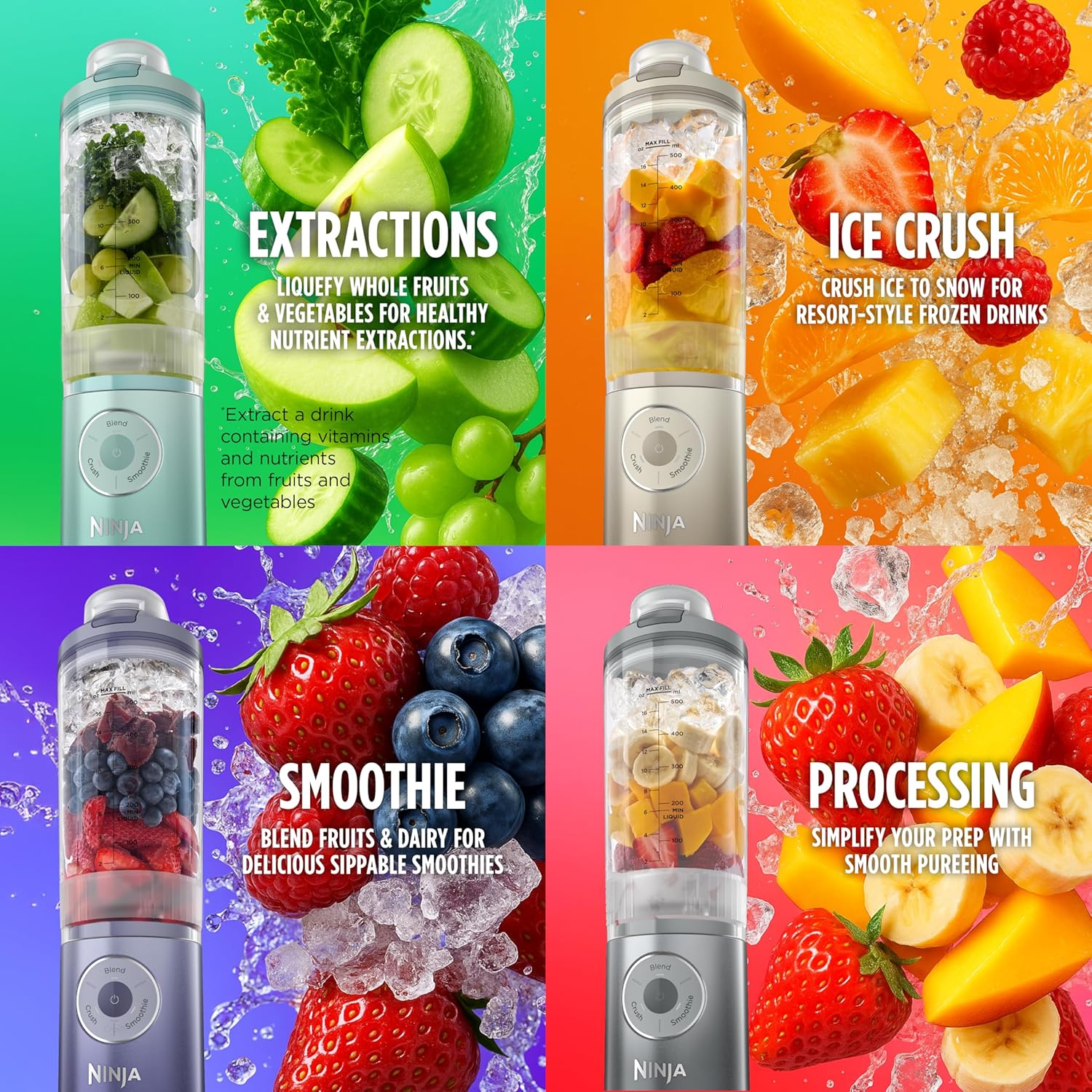Ninja Blast Max, Portable Blender + Twist & Go, Personal Smoothie, Ble