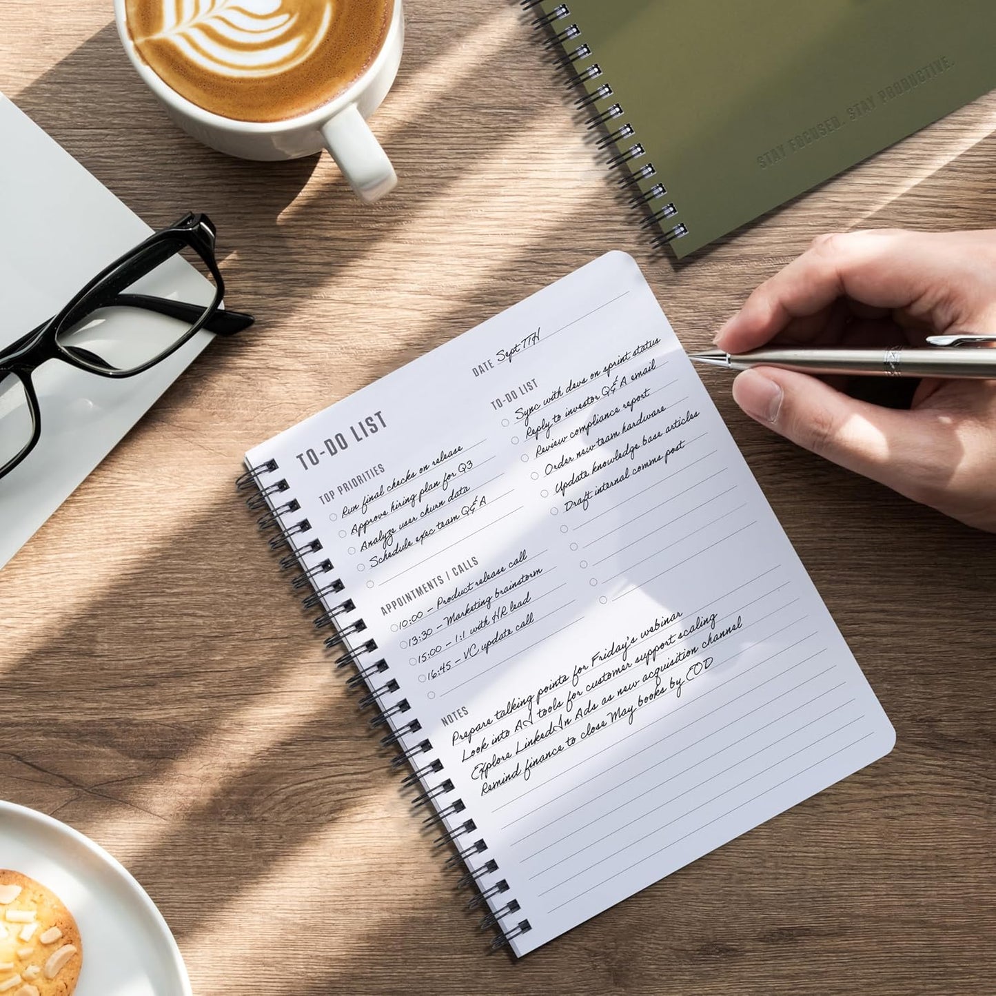 ZICOTO Aesthetic To Do List Notebook For Work or Home - Simple Daily P