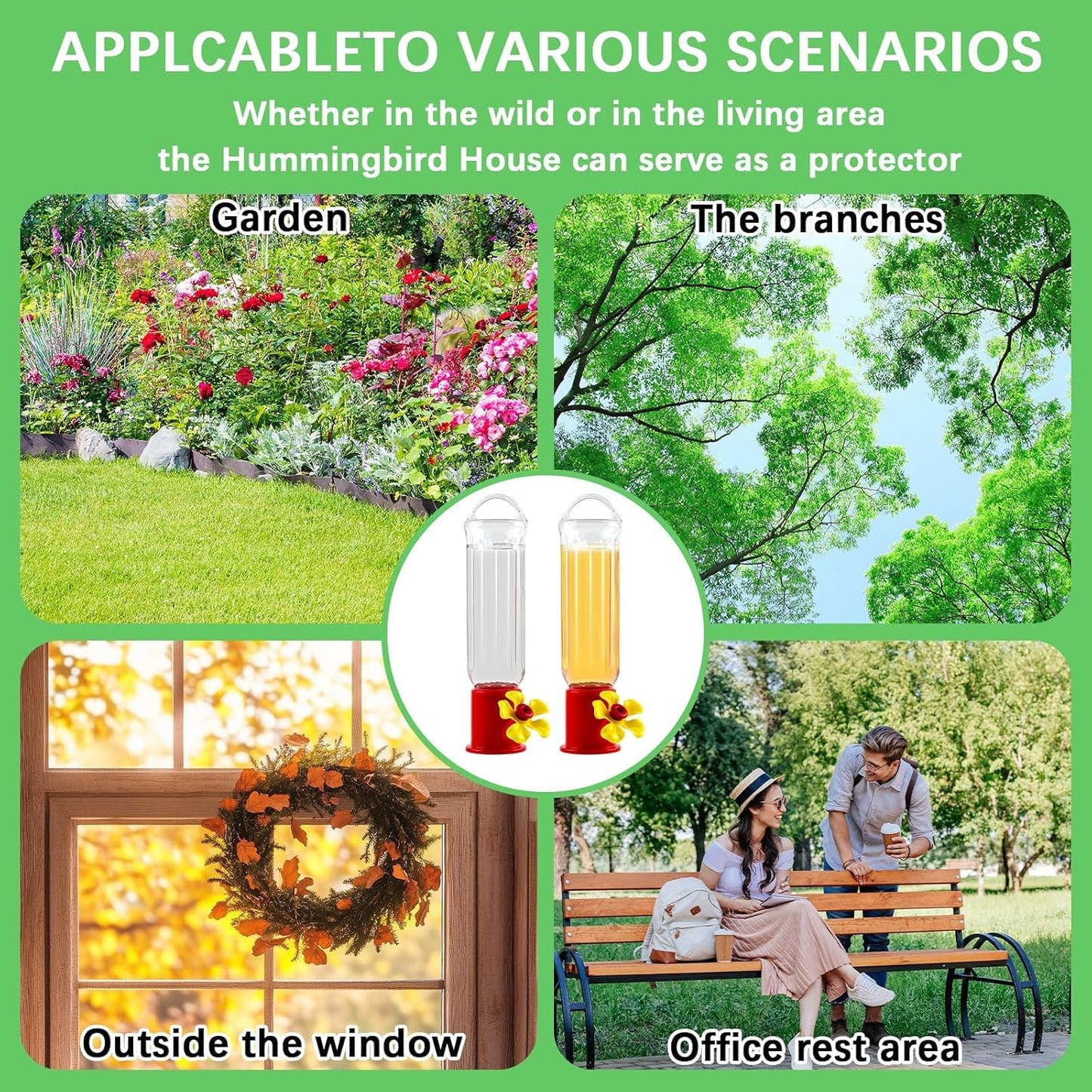 10 Pack Small Hummingbird Feeder for Outdoors Mini Hummingbird Feeders with S Hook Cleaning Brush Plastic Single Feeders for Outdoors Window Hanging
