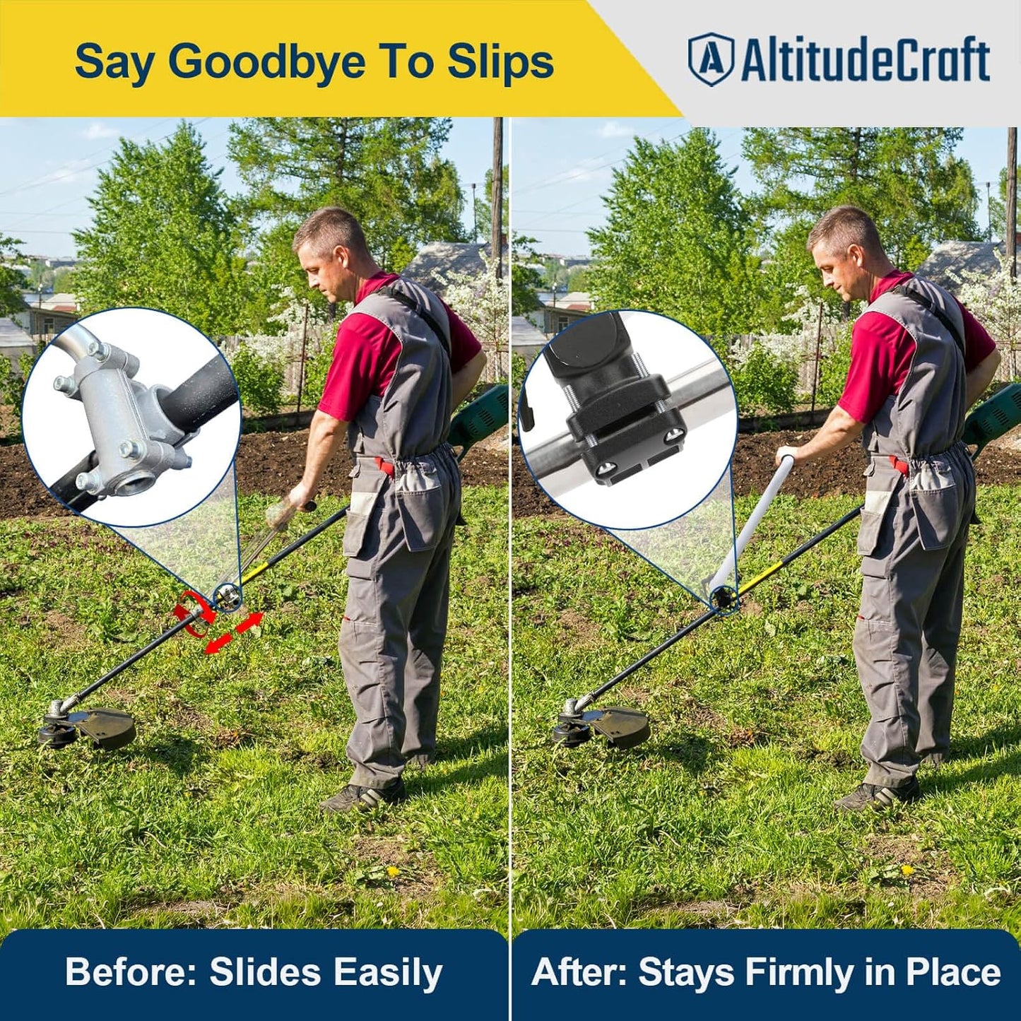 Upgraded Weed Eater Handle, String Trimmer Handle Extension, Ergonomic