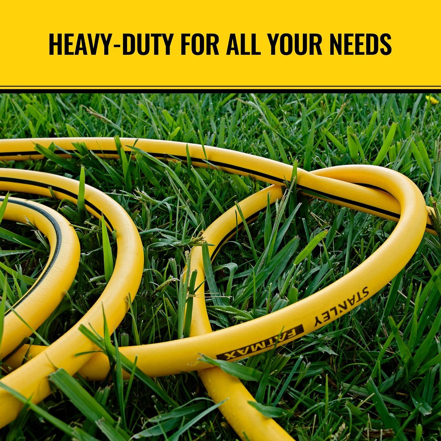 Stanley FATMAX Professional Grade Garden Hose, 50 Feet x 5/8 Inch, Yel