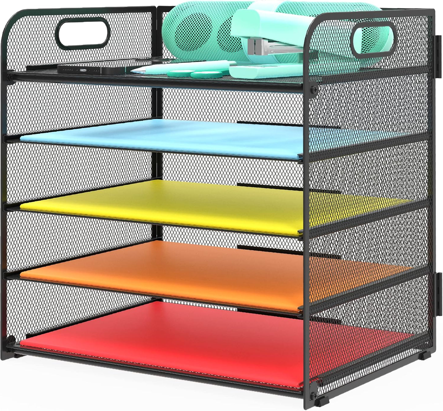 Letter Tray Paper Organizer 5-Tier Desk Organizer File Organizer Paper